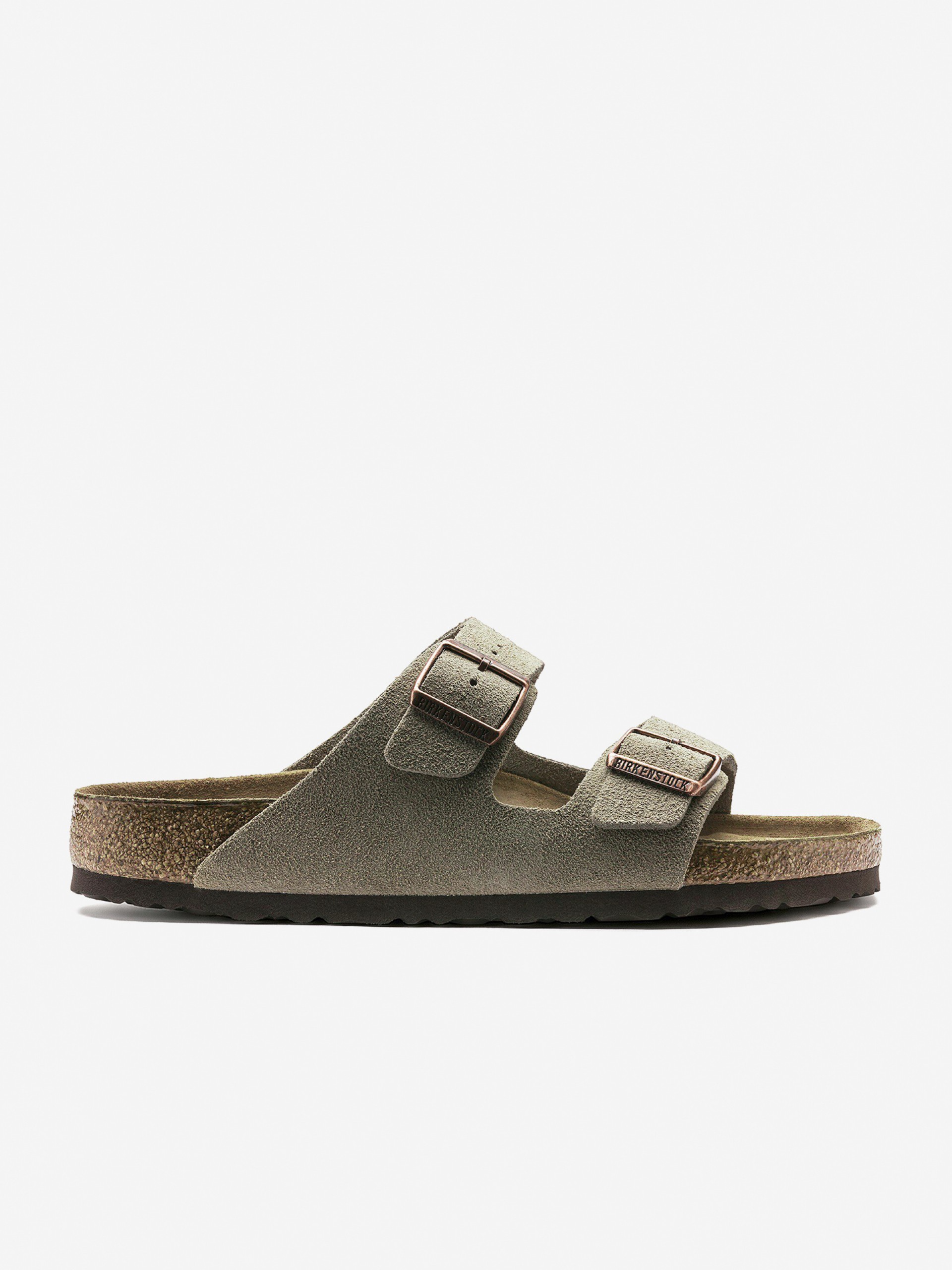 Birkenstock Arizona Soft Footbed Suede Grey Slides