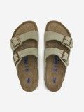 Birkenstock Arizona Soft Footbed Suede Grey Slides