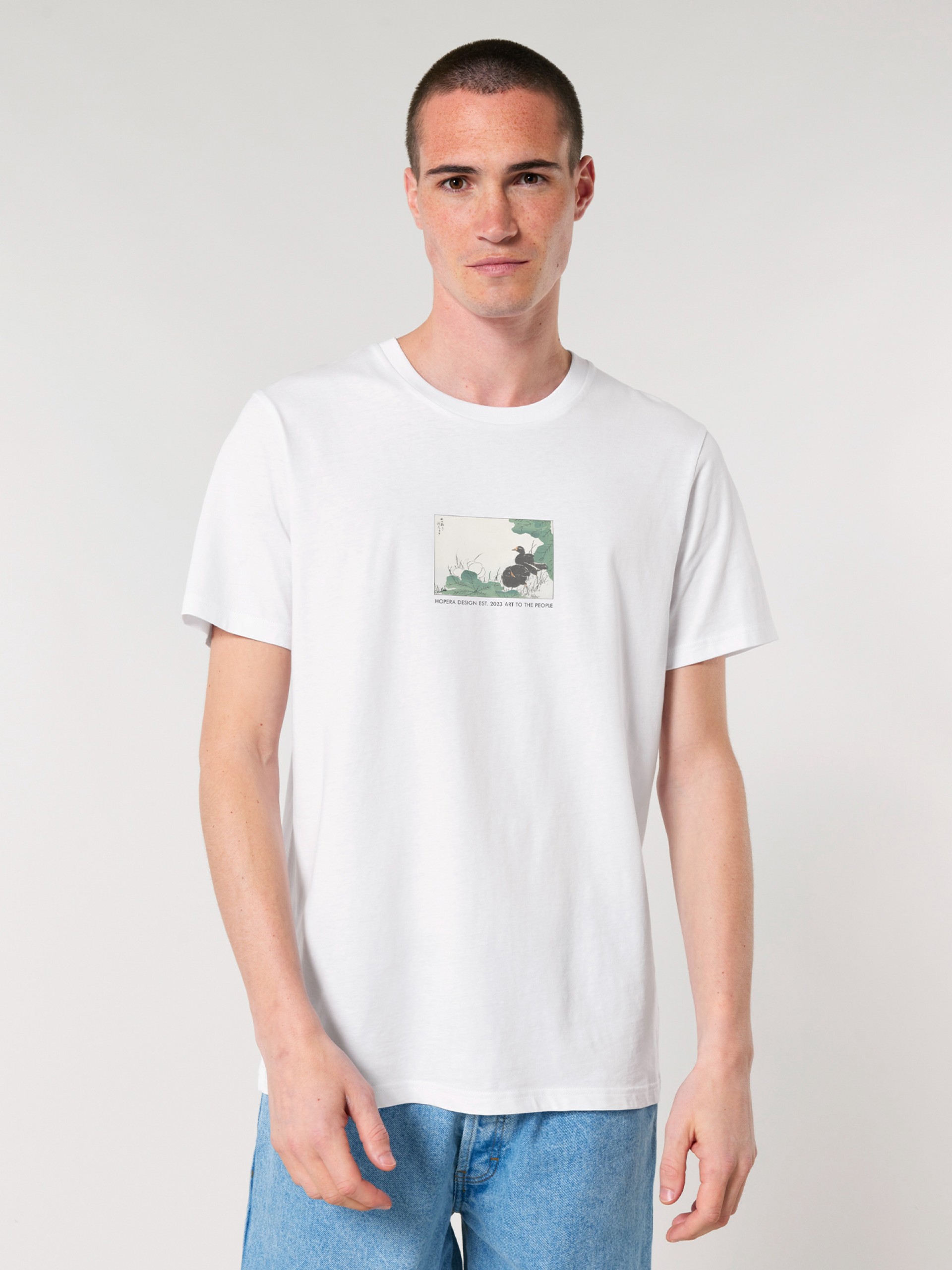 Camiseta Hopera Japan Coot and Lotus Blanca