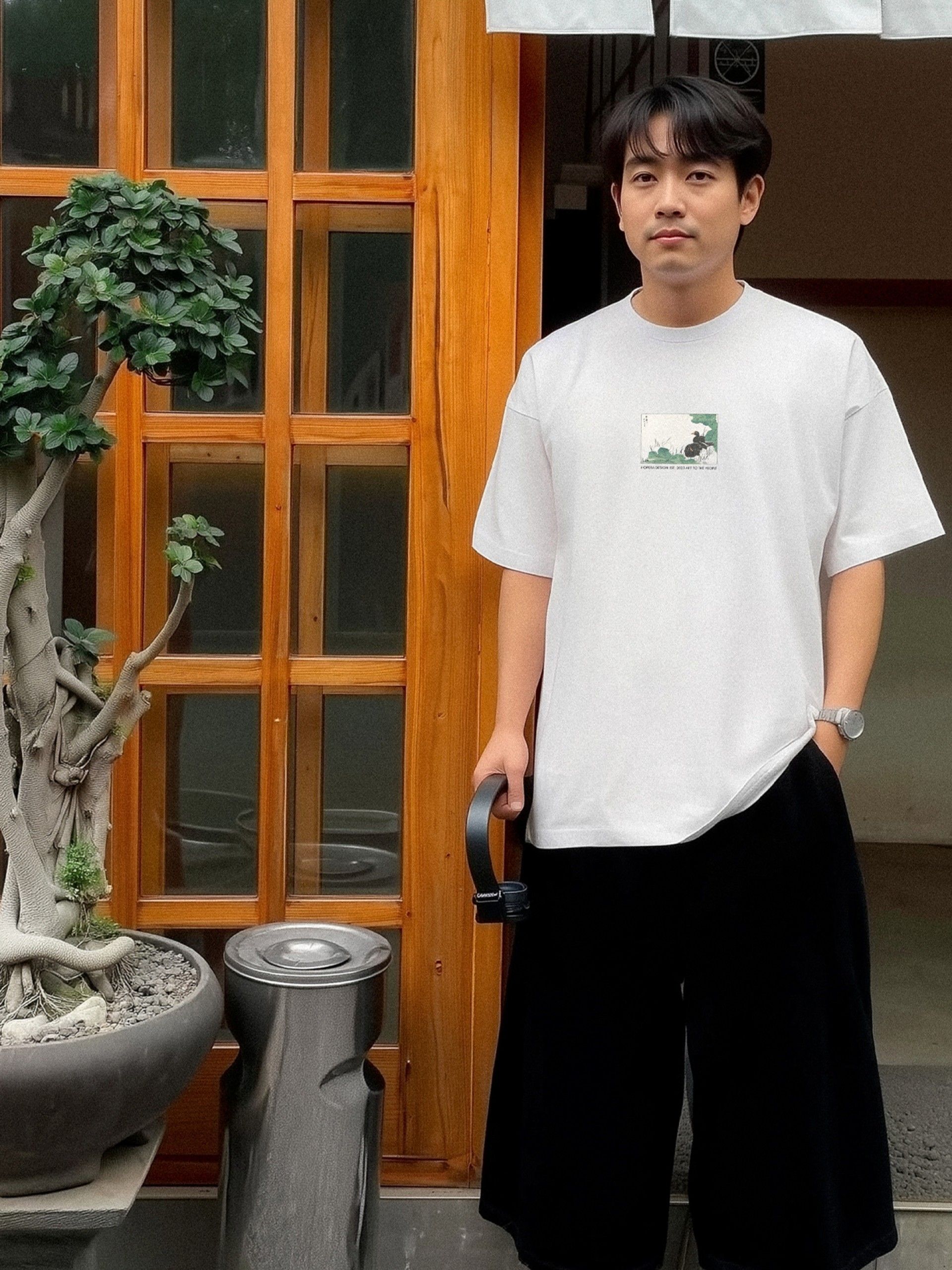 Camiseta Hopera Japan Coot and Lotus Blanca