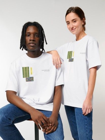 T-shirt Hopera Decorative Patterns Branca