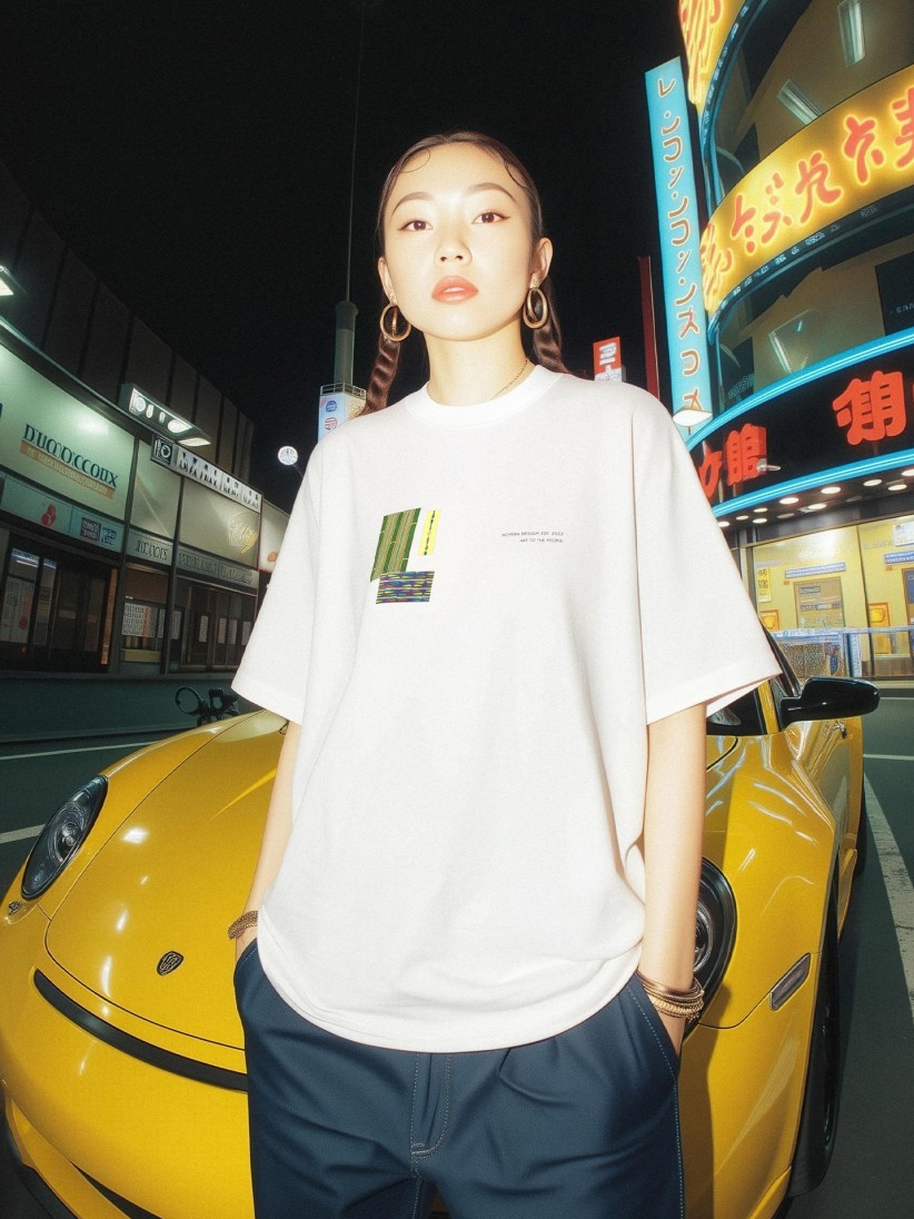 T-shirt Hopera Decorative Patterns Branca