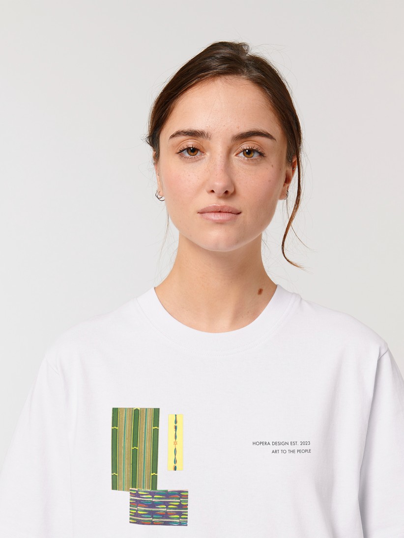 T-shirt Hopera Decorative Patterns Branca