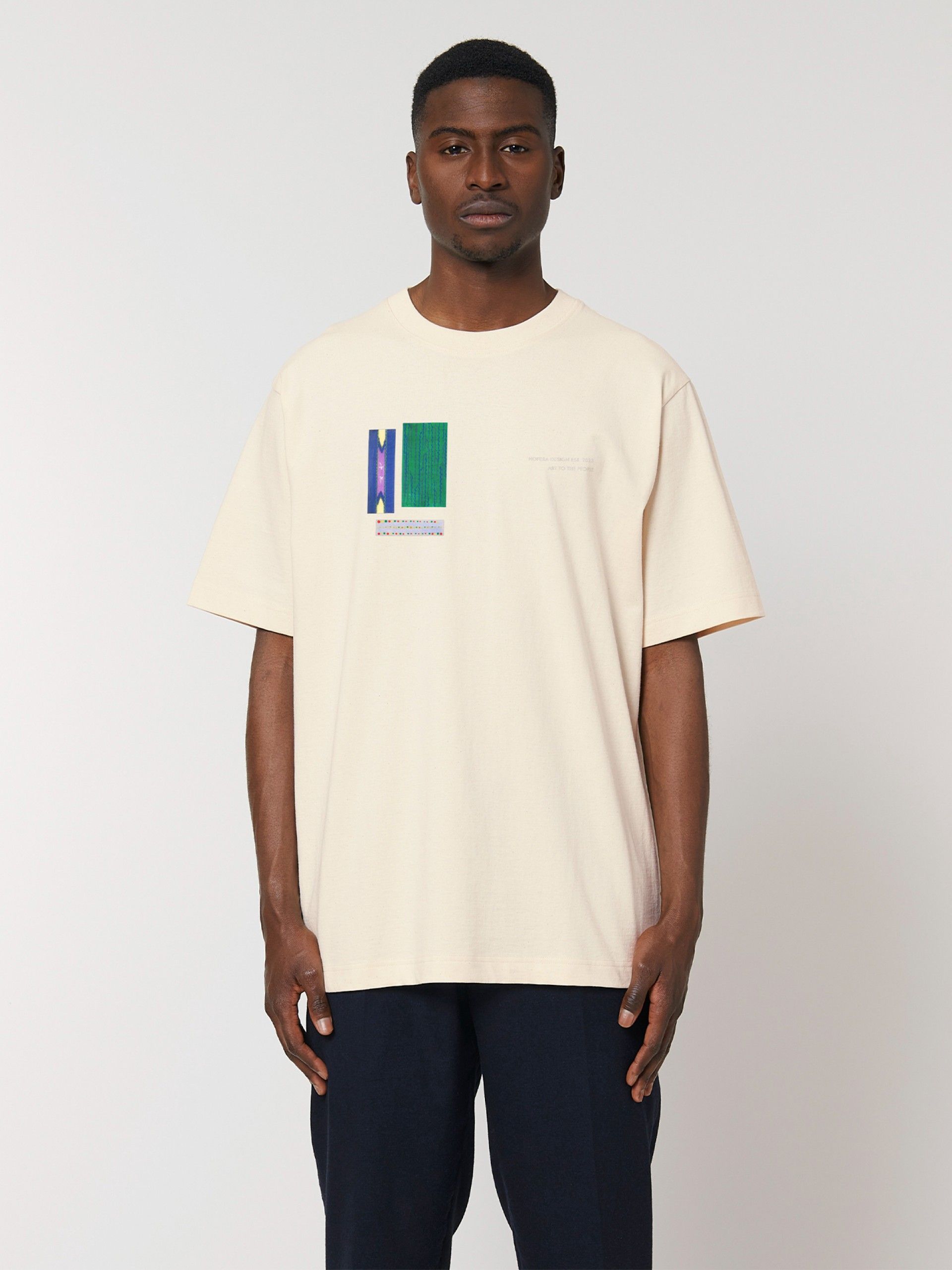Hopera Abstract Patterns Beige T-shirt