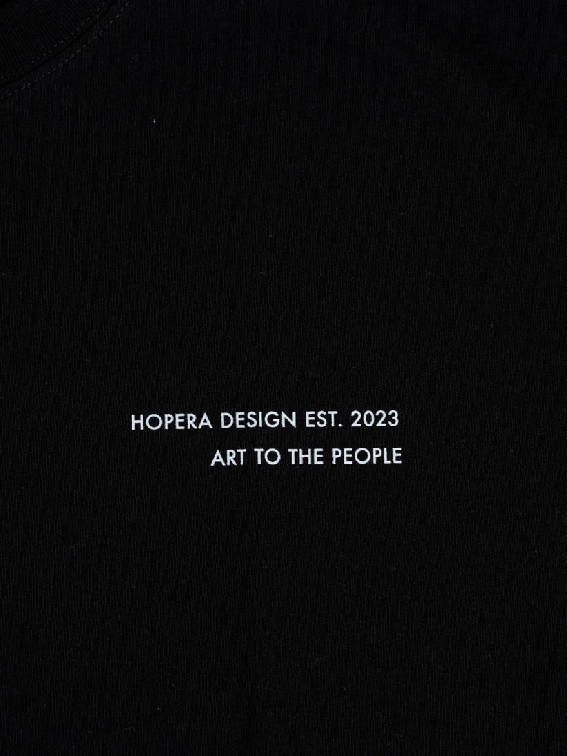 T-shirt Hopera Decorative Patterns Preta