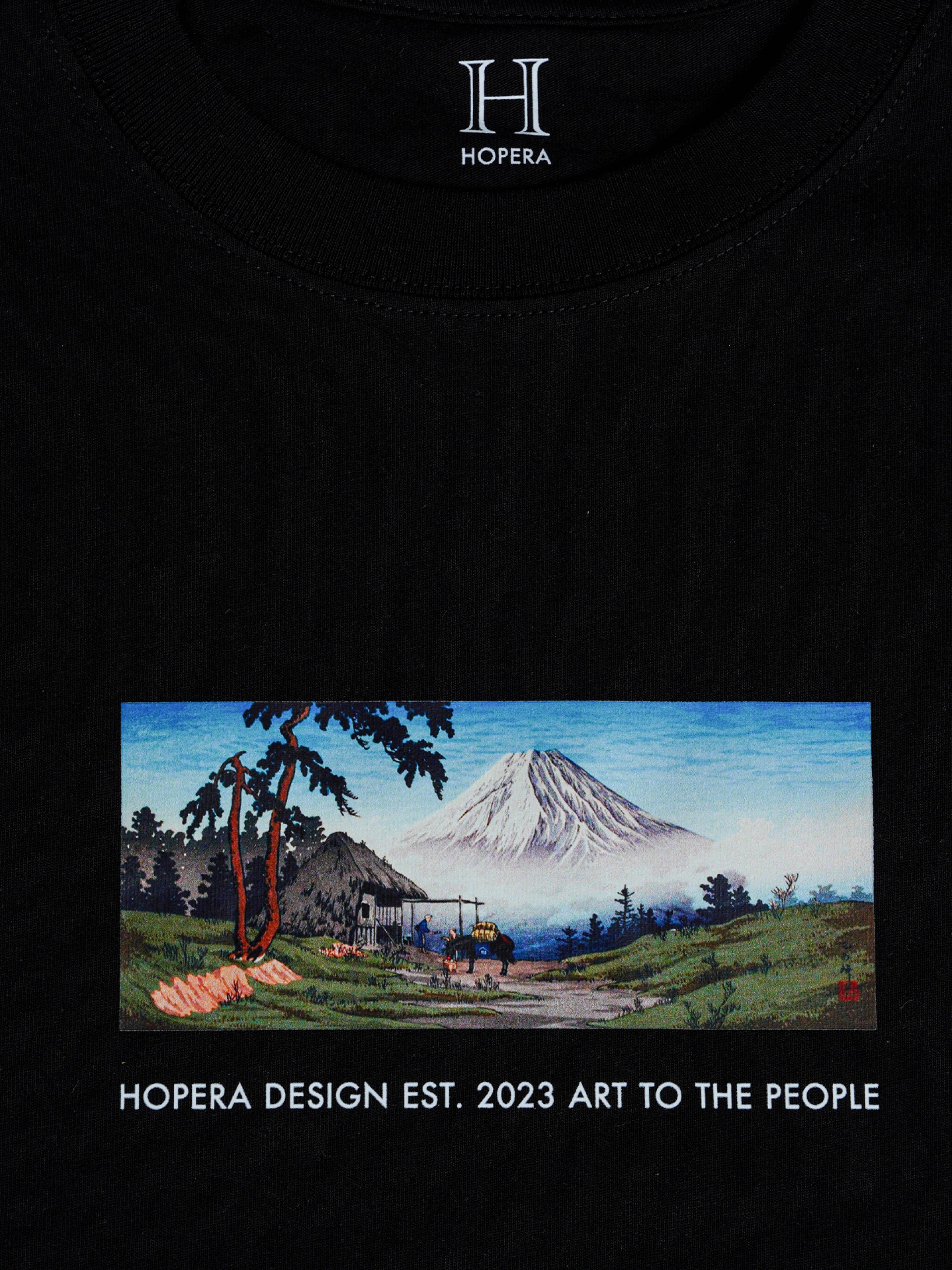 T-shirt Hopera Design Japan 25 Preta