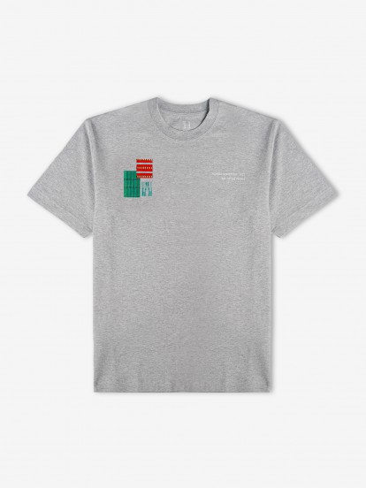 T-shirt Hopera Modern Japanese Textile Patterns by Furuya Korin (1904) Cinzenta