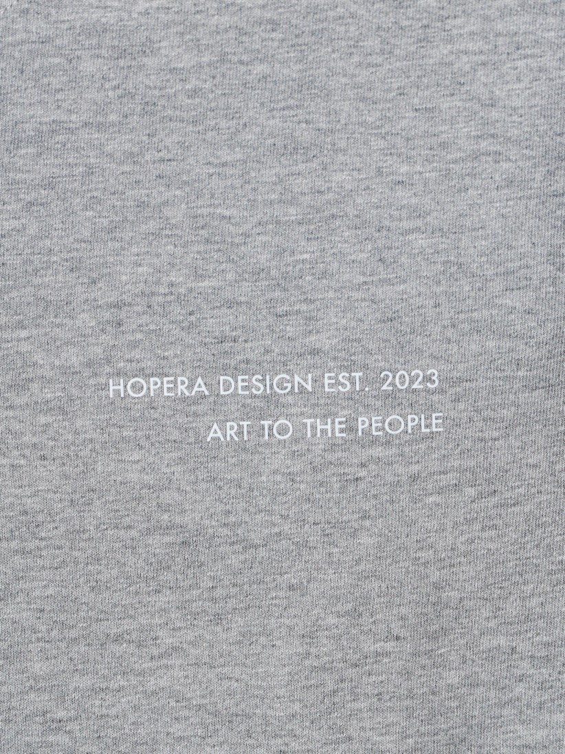 Camiseta Hopera Modern Japanese Textile Patterns by Furuya Korin (1904) Gris