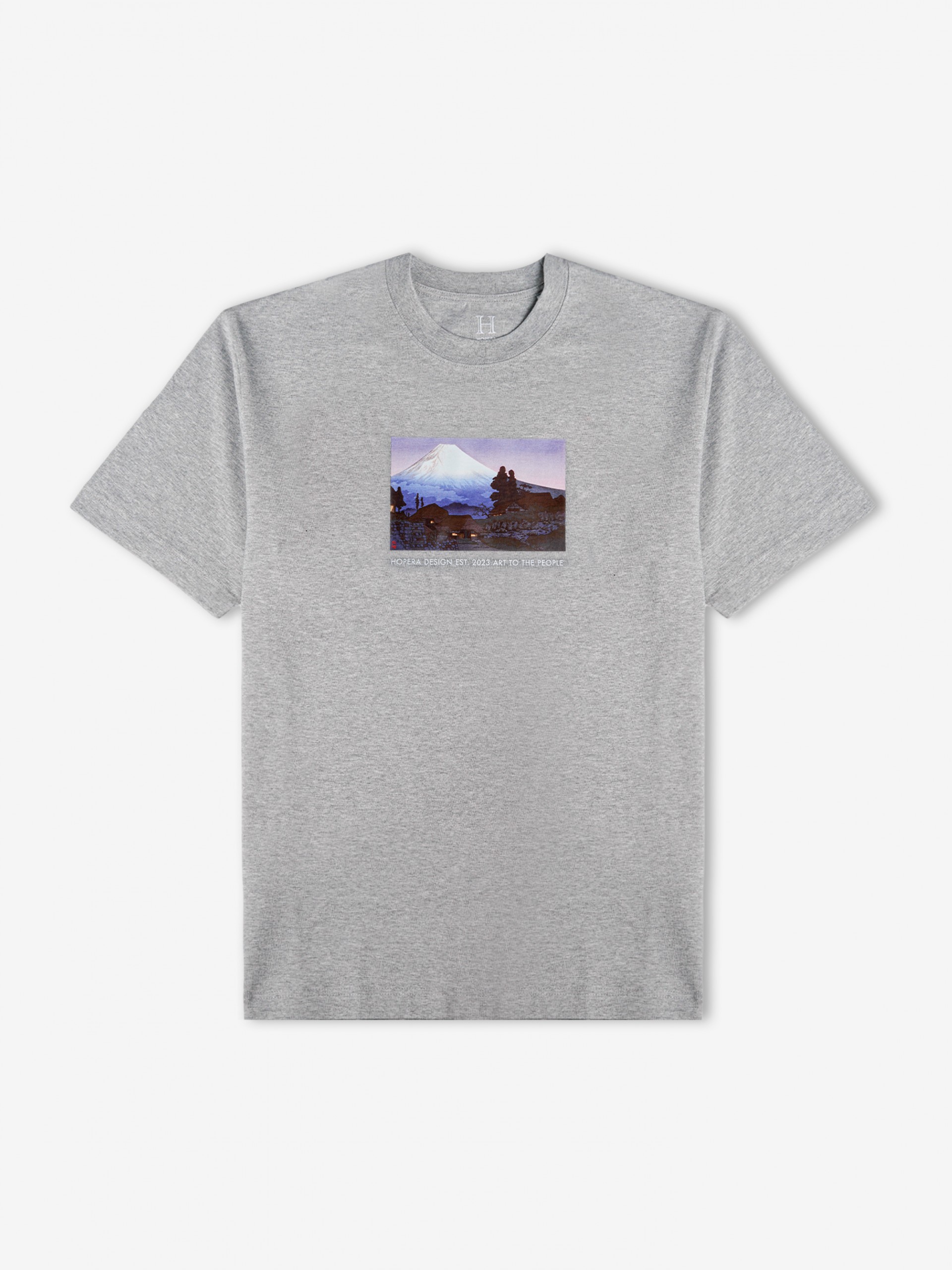 Hopera Mikuho (Fuji) by Hiroaki Takahashi (20th century) Grey T-shirt