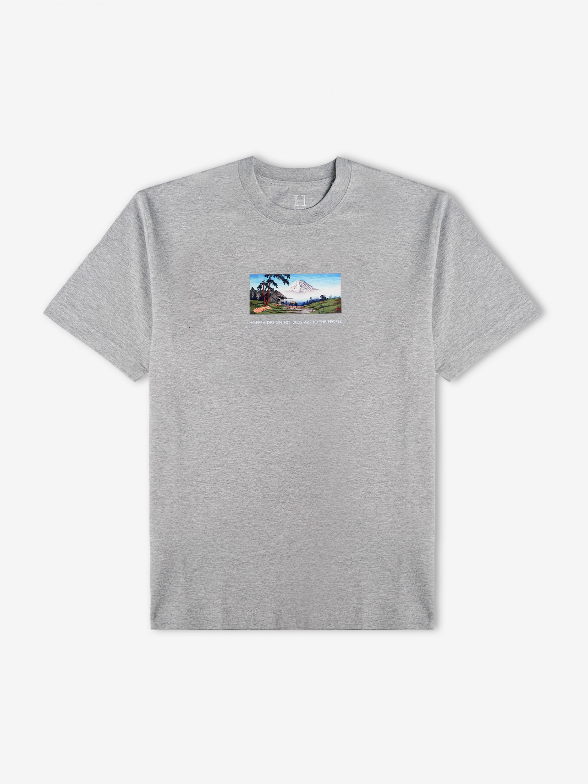 T-shirt Hopera Design Japan 25 Cinzenta