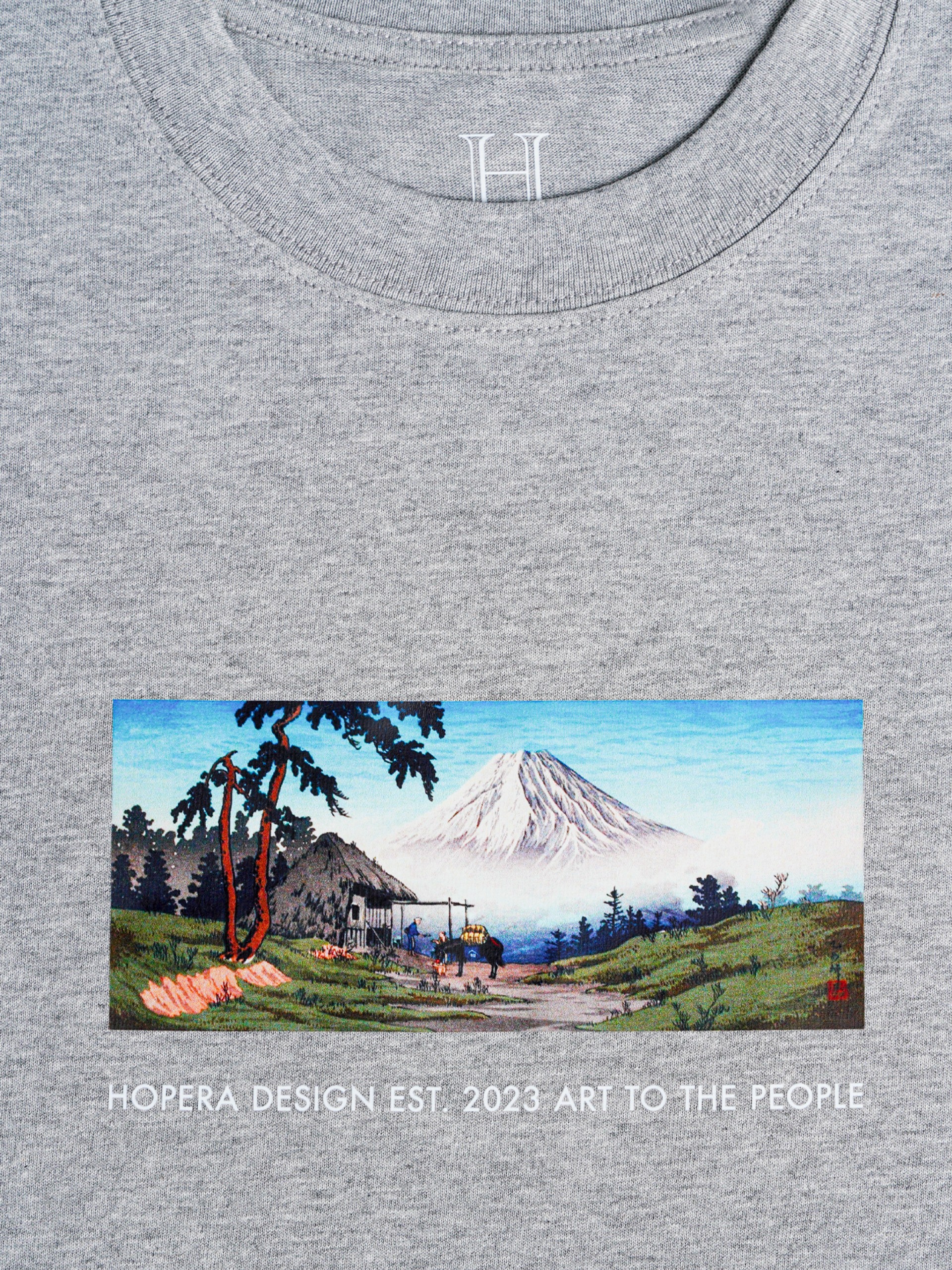 T-shirt Hopera Design Japan 25 Cinzenta