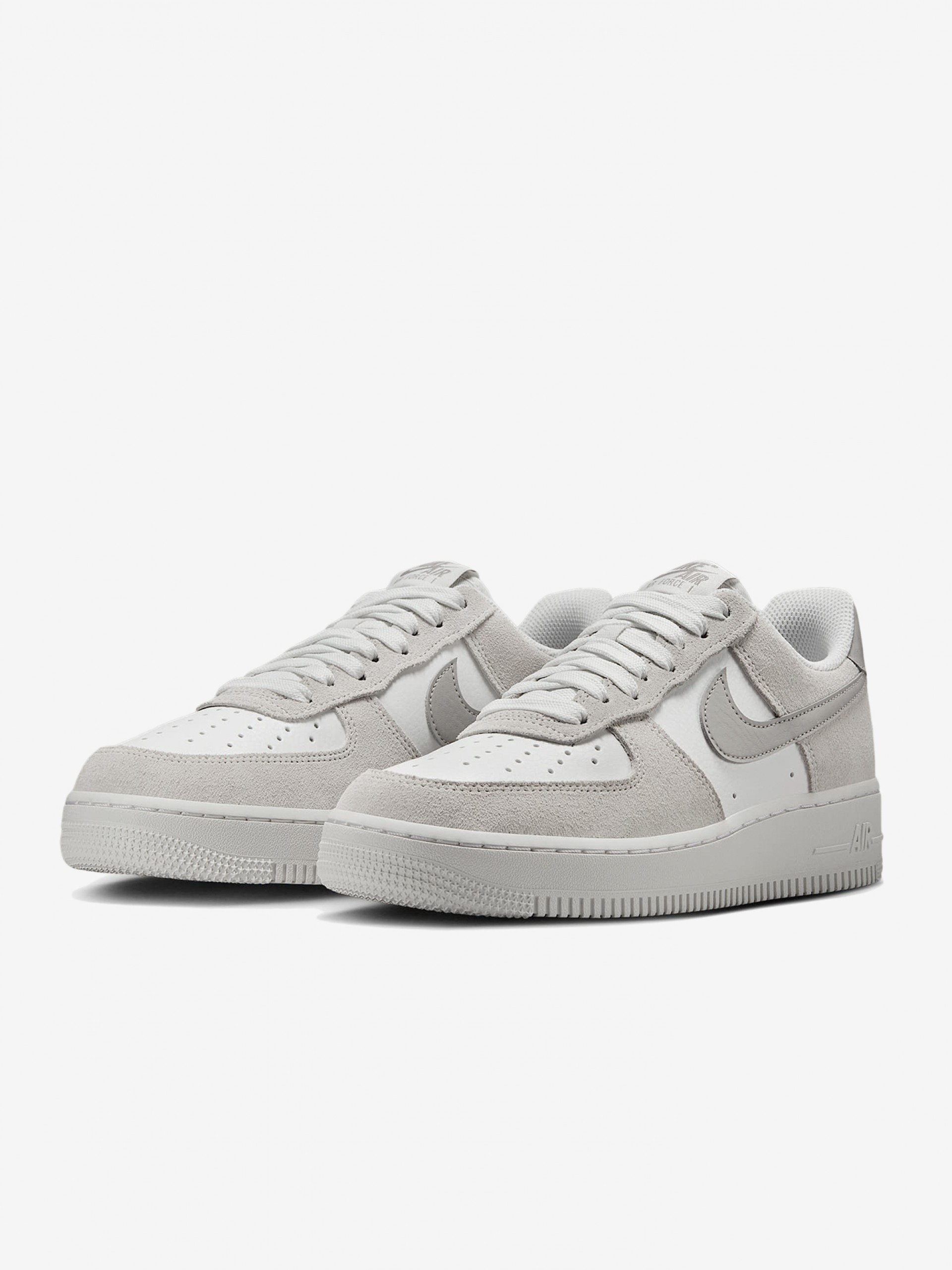 Sapatilhas Nike Air Force 1 Low Cinzentas e Brancas Para Mulher