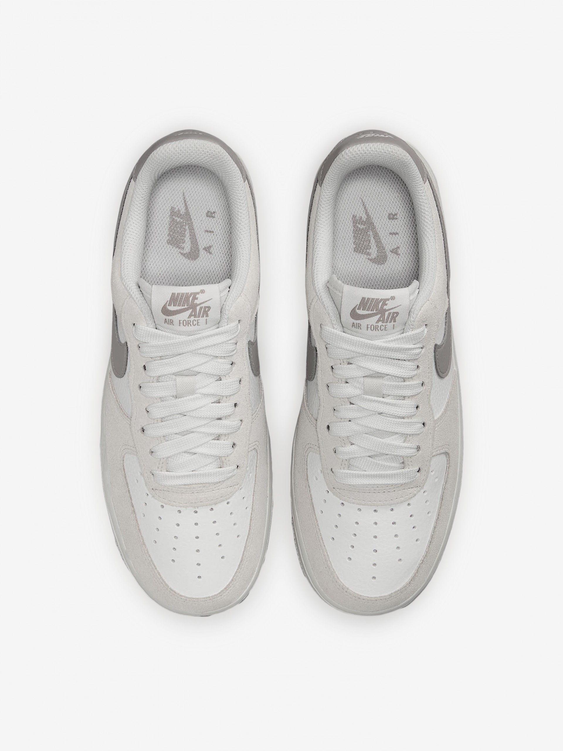 Sapatilhas Nike Air Force 1 Low Cinzentas e Brancas Para Mulher