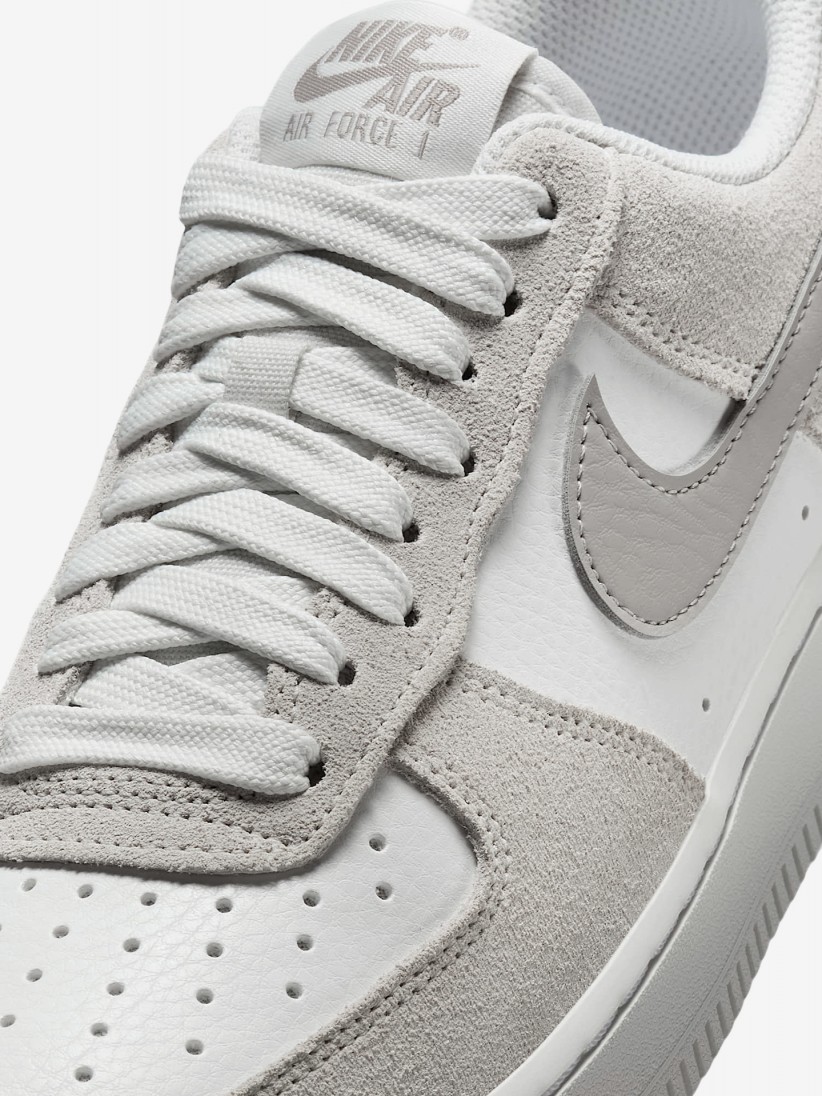 Sapatilhas Nike Air Force 1 Low Cinzentas e Brancas Para Mulher
