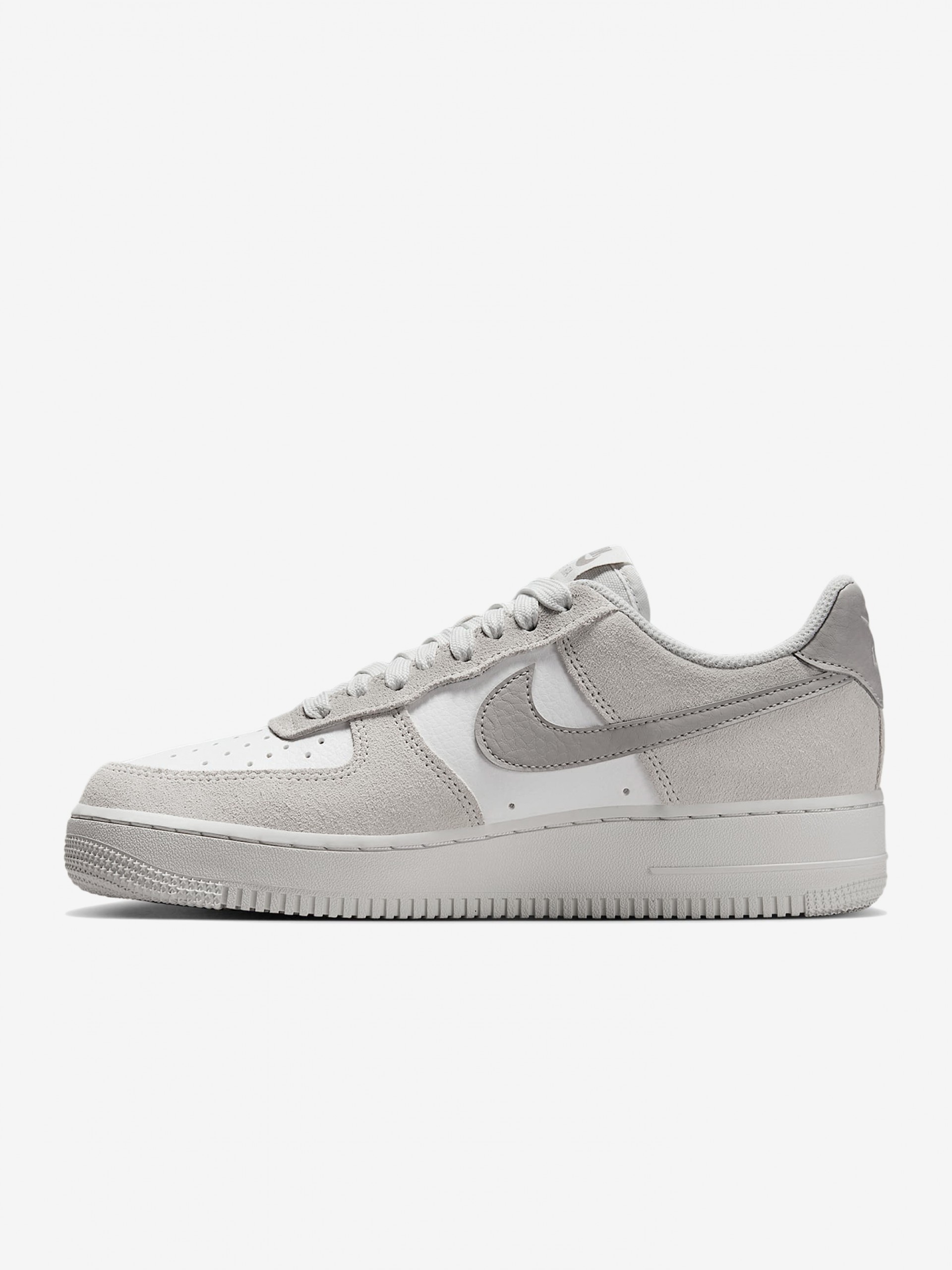 Sapatilhas Nike Air Force 1 Low Cinzentas e Brancas Para Mulher