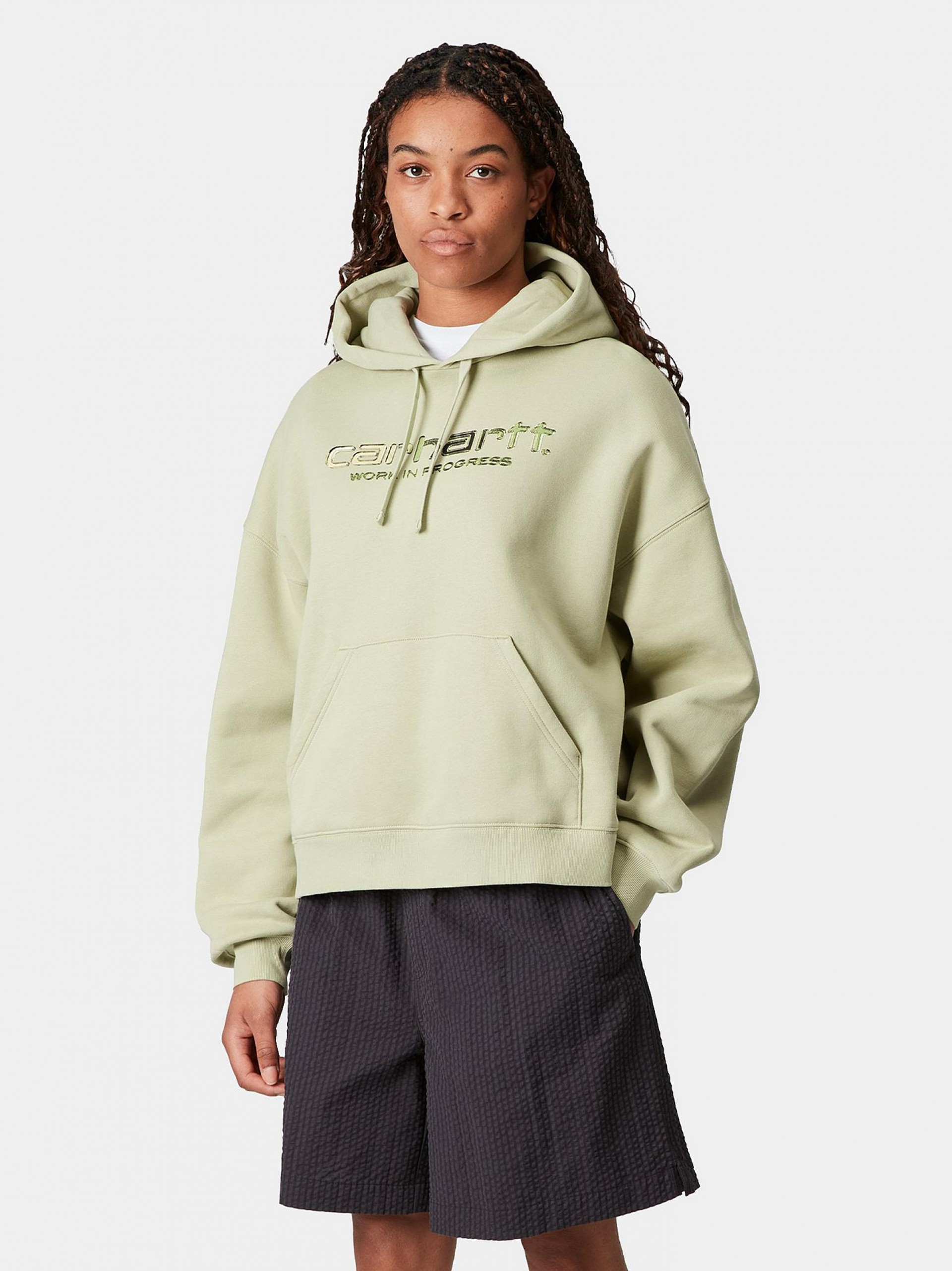 Sudadera con Capucha Carhartt WIP Solar Chrome W Verde