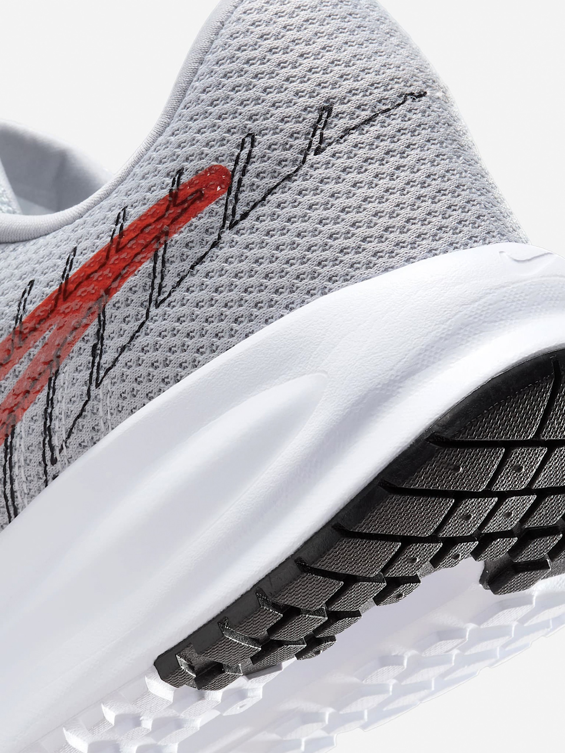 Sapatilhas de Running Nike Run Defy Cinzentas e Vermelhas Para Homem