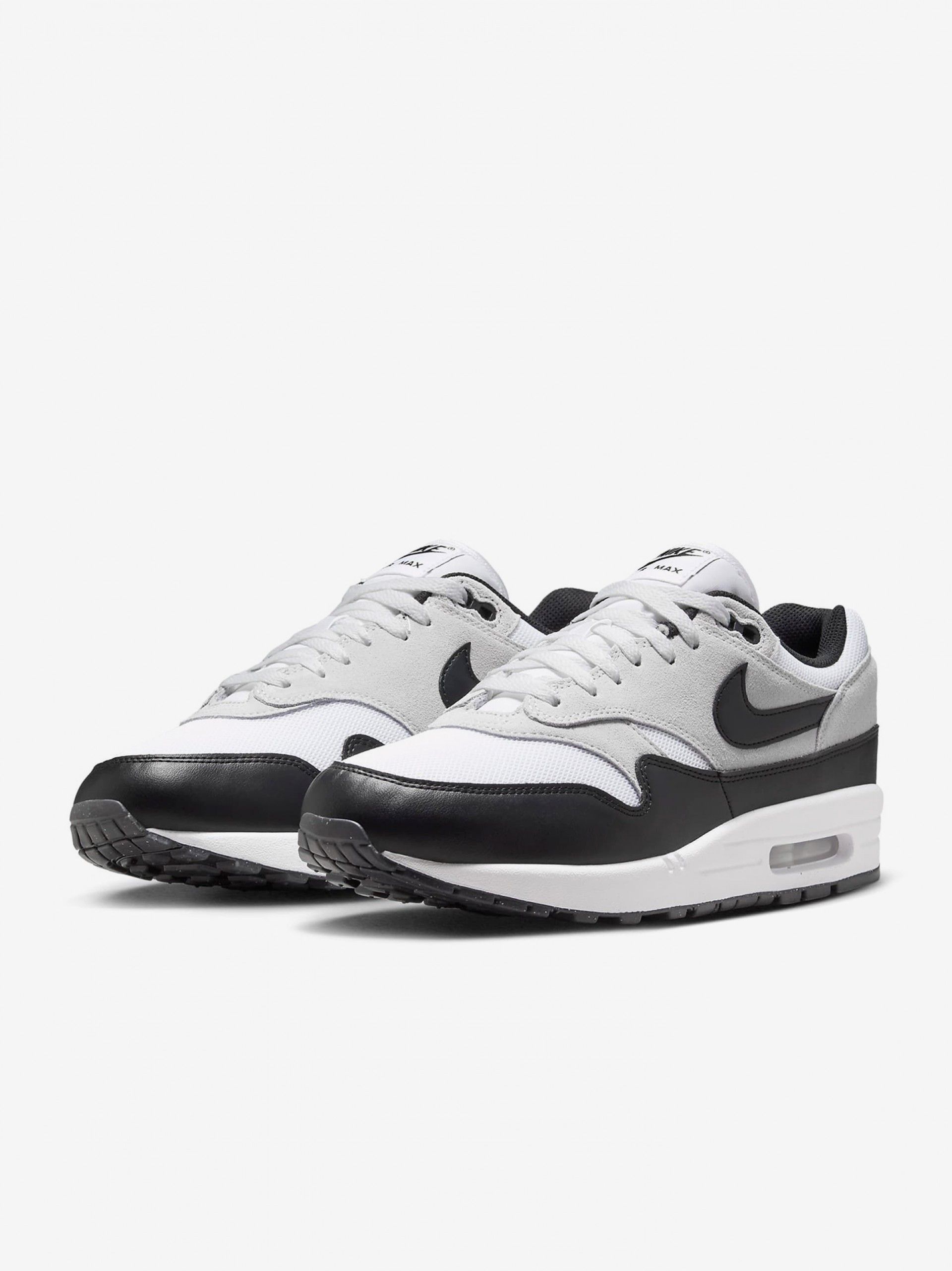 Sapatilhas Nike Air Max 1 Essential Brancas e Pretas Para Homem