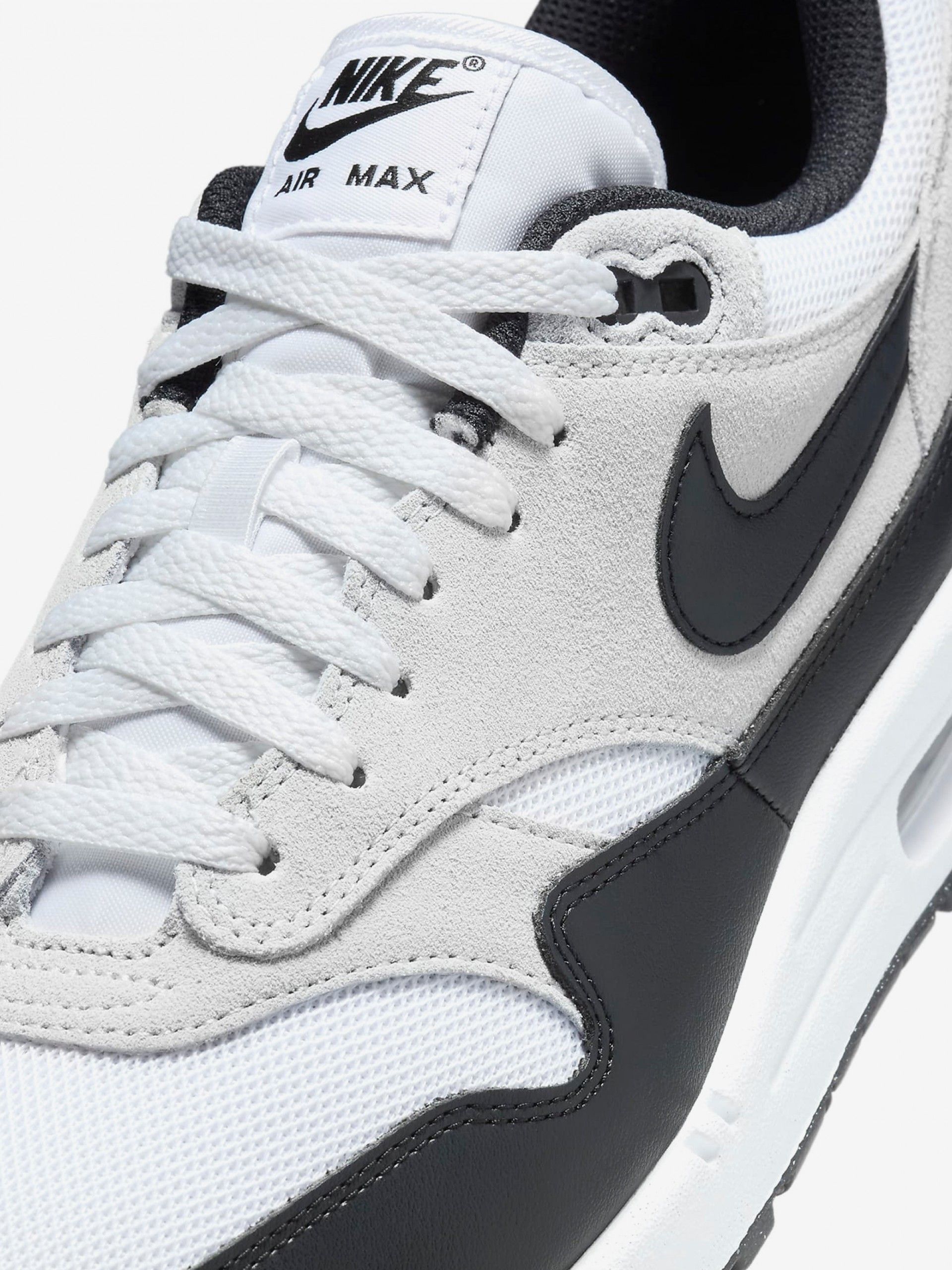 Sapatilhas Nike Air Max 1 Essential Brancas e Pretas Para Homem