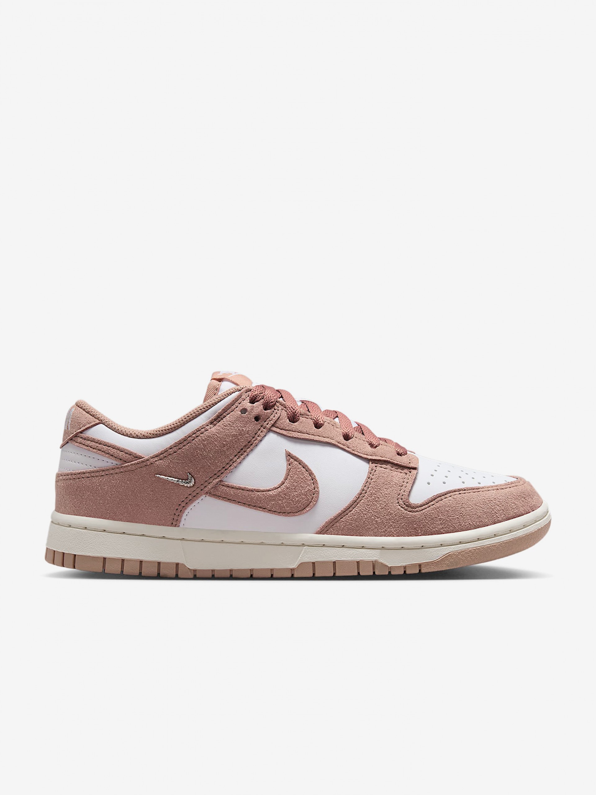 Sapatilhas Nike Dunk Low Rosa e Brancas Para Mulher