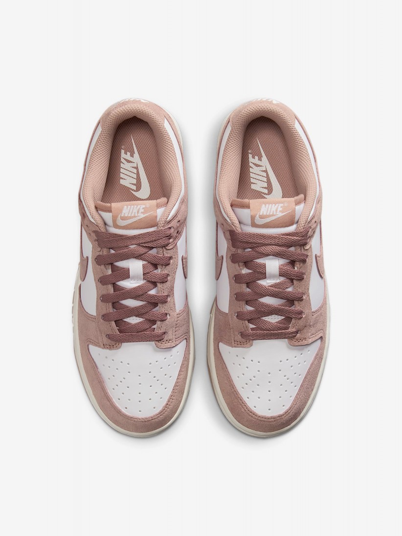 Sapatilhas Nike Dunk Low Rosa e Brancas Para Mulher