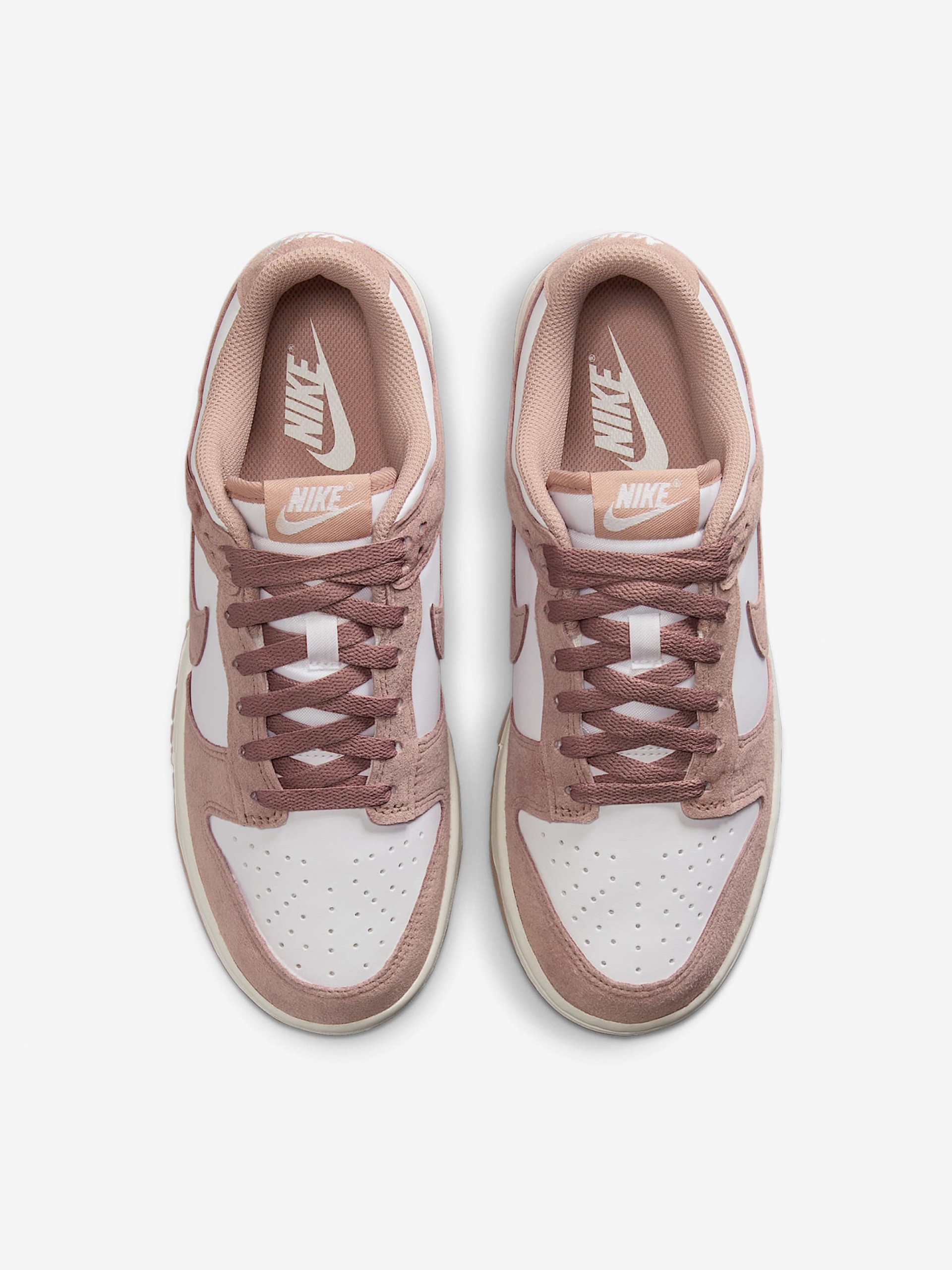 Sapatilhas Nike Dunk Low Rosa e Brancas Para Mulher