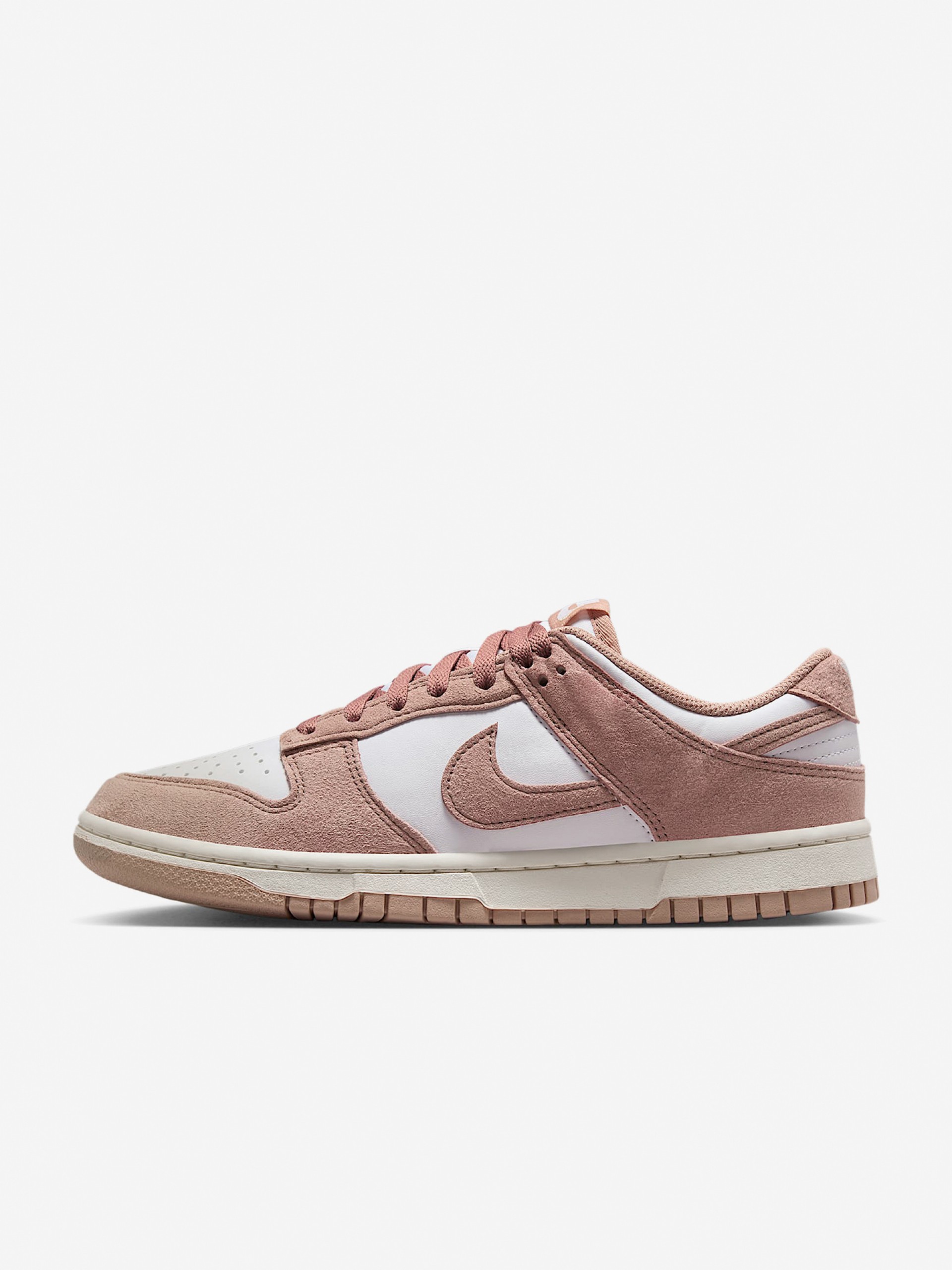Sapatilhas Nike Dunk Low Rosa e Brancas Para Mulher