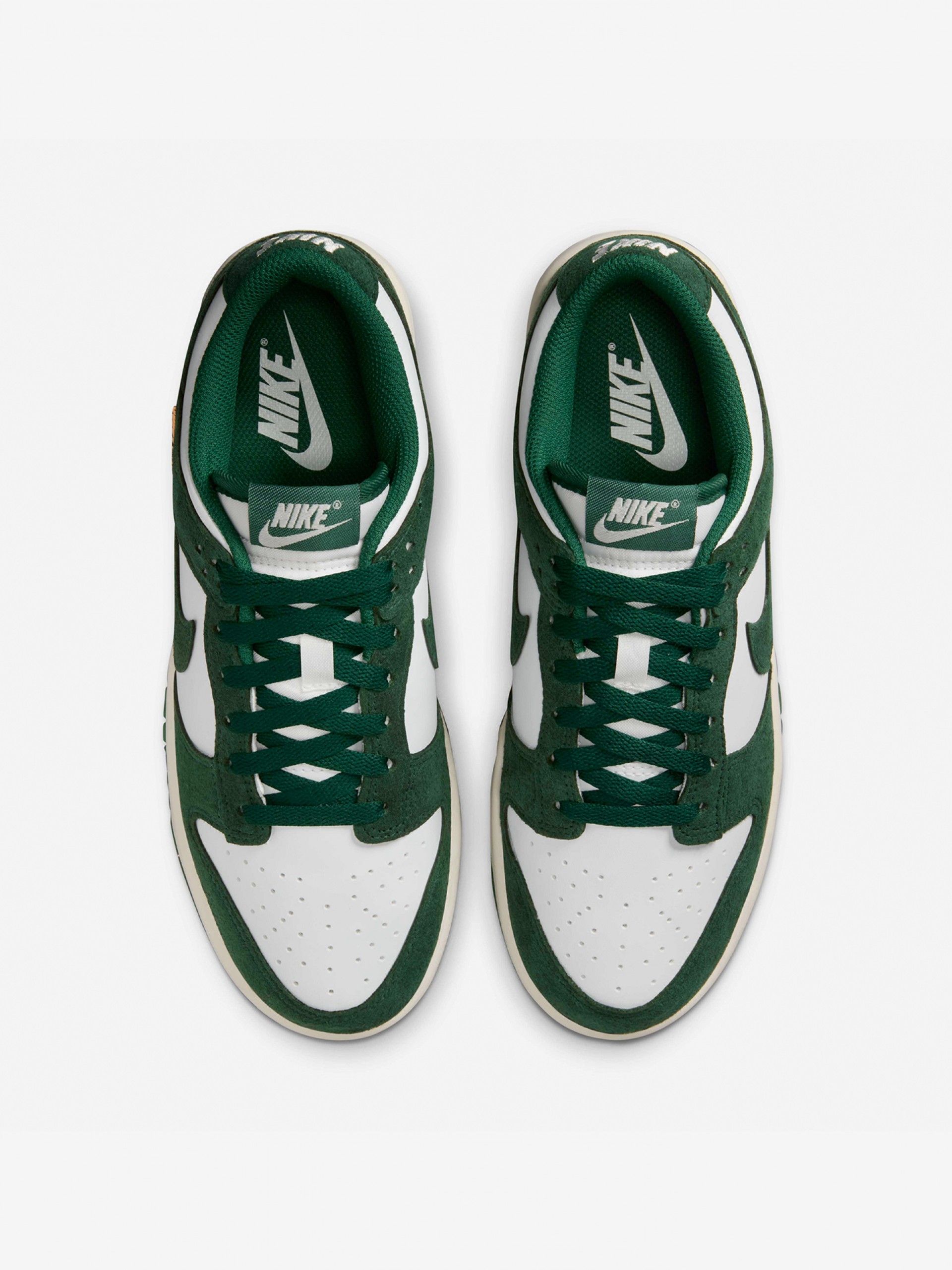 Zapatillas Nike Dunk Low Verdes y Blancas Para Mujer