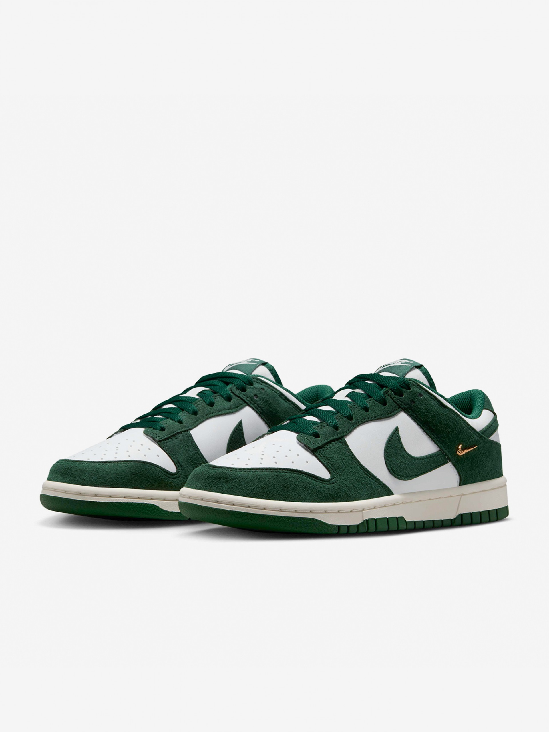 Zapatillas Nike Dunk Low Verdes y Blancas Para Mujer