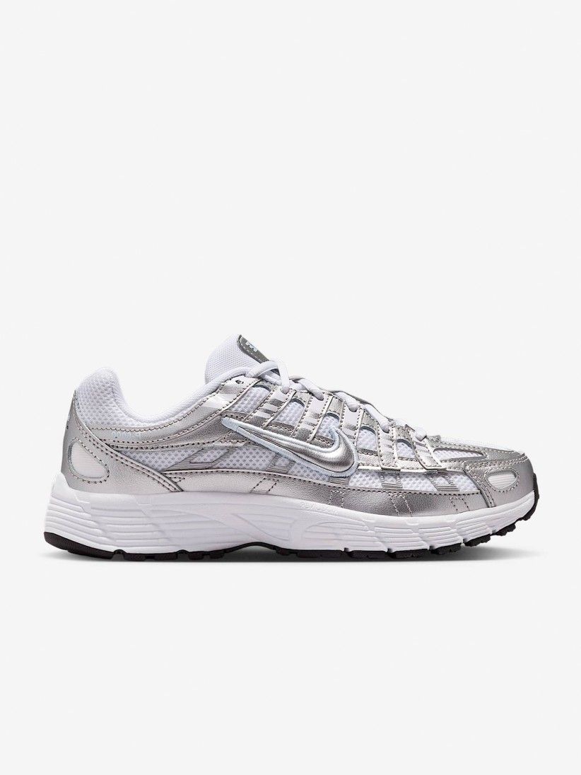 Sapatilhas Nike P-6000 Brancas e Prateadas Jnior
