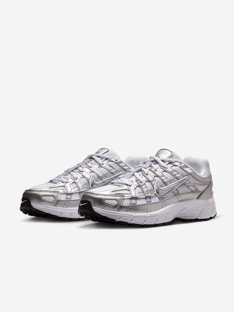 Sapatilhas Nike P-6000 Brancas e Prateadas Jnior