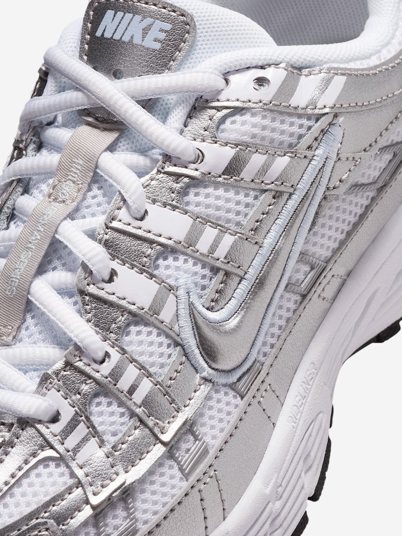 Sapatilhas Nike P-6000 Brancas e Prateadas Jnior