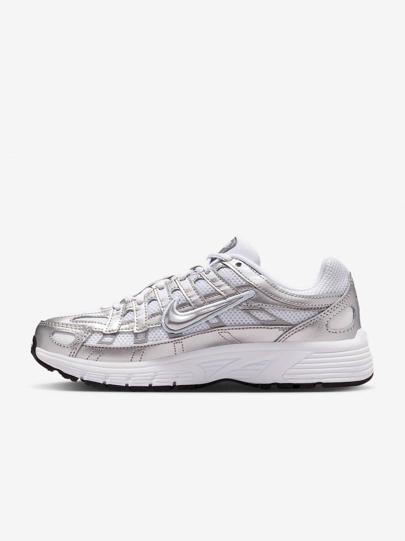 Sapatilhas Nike P-6000 Brancas e Prateadas Jnior
