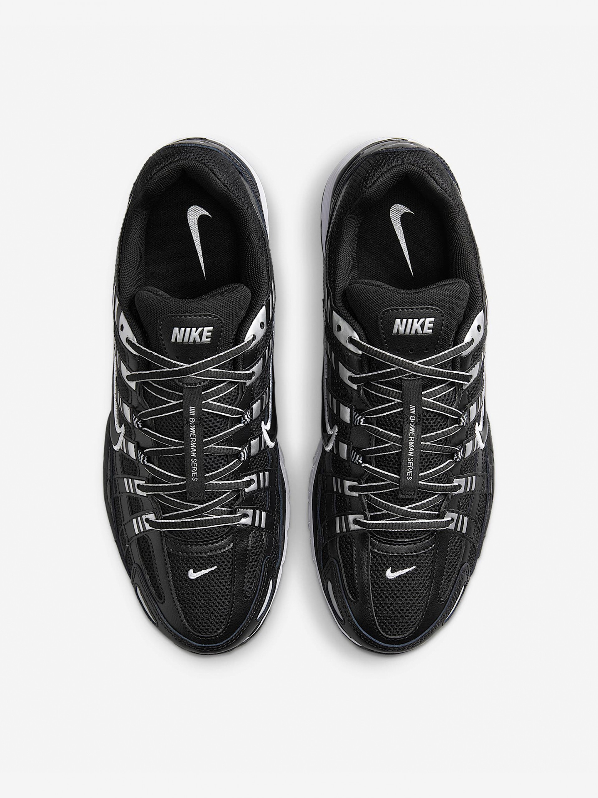 Zapatillas Nike P-6000 Negras y Plateadas Para Hombre