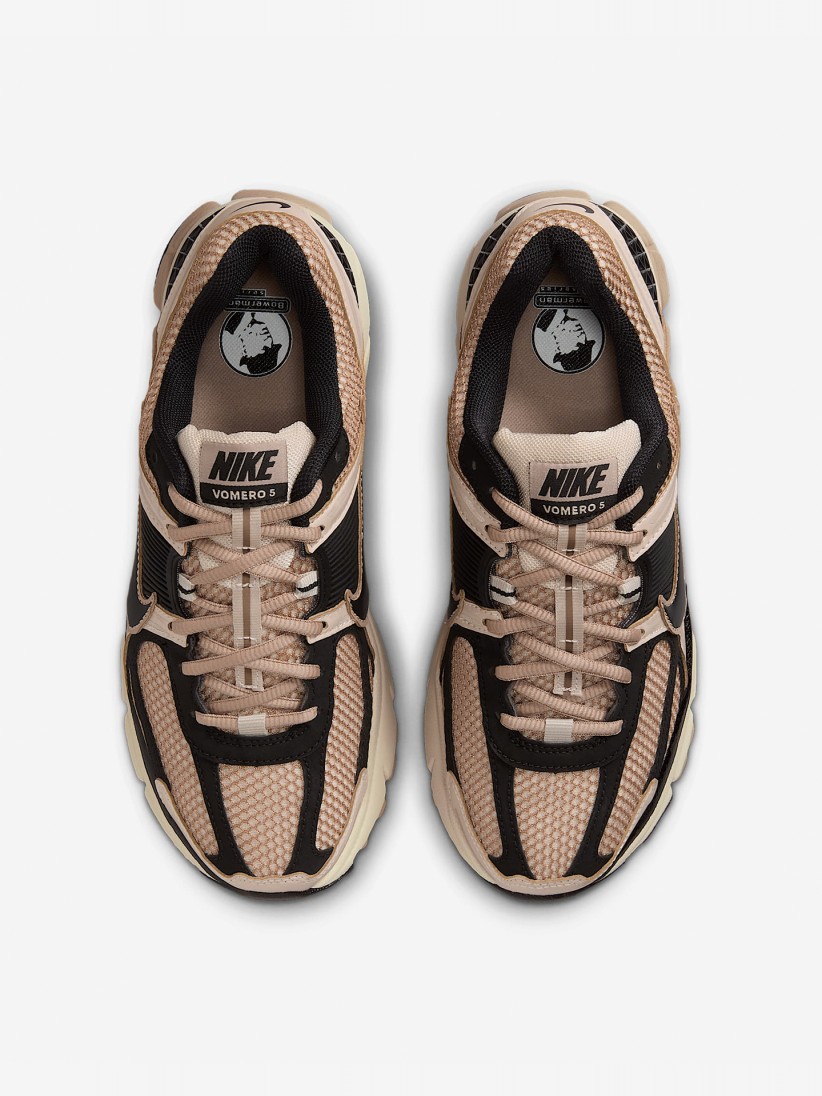 Nike Zoom Vomero 5 Beige and Black Sneakers For Women