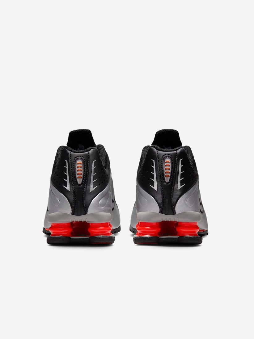 Sapatilhas Nike Shox R4 Prateadas e Pretas Jnior