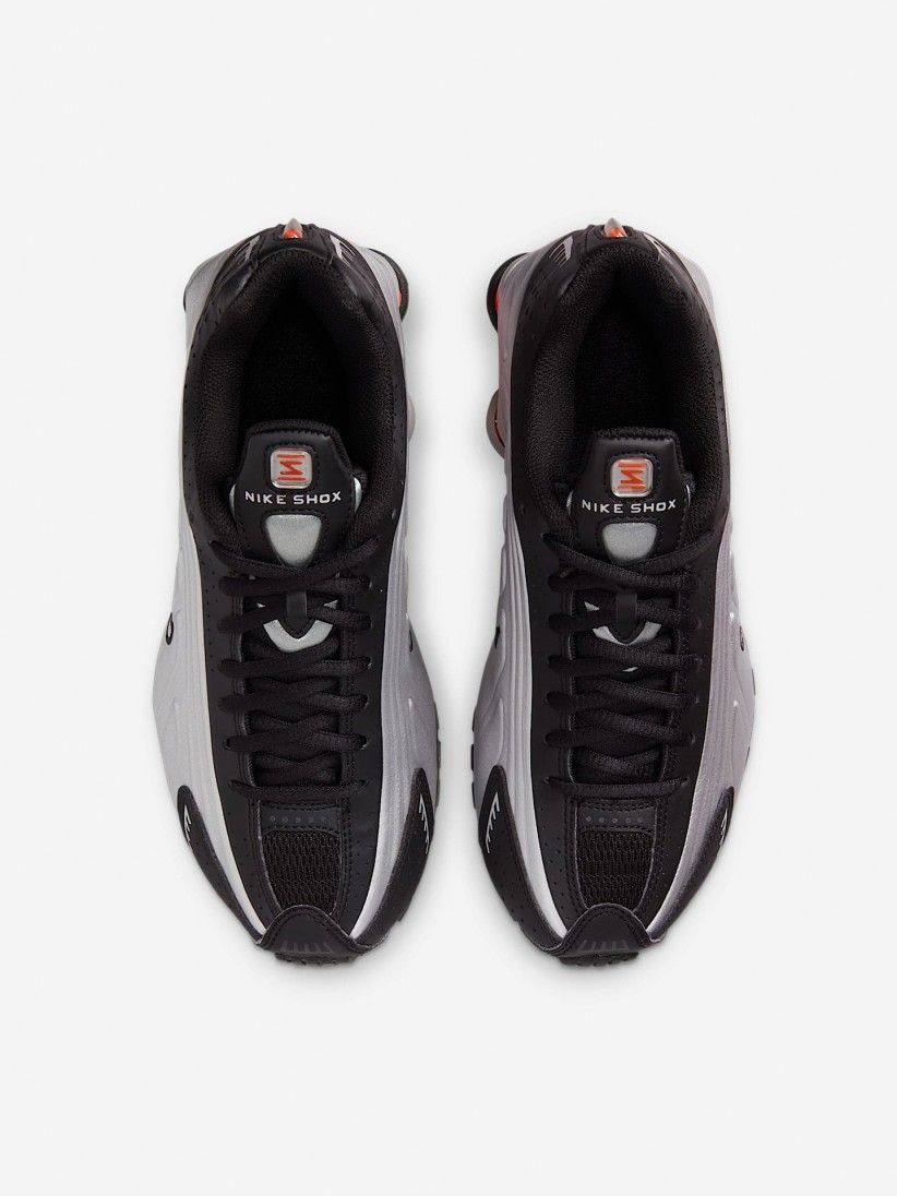 Sapatilhas Nike Shox R4 Prateadas e Pretas Jnior