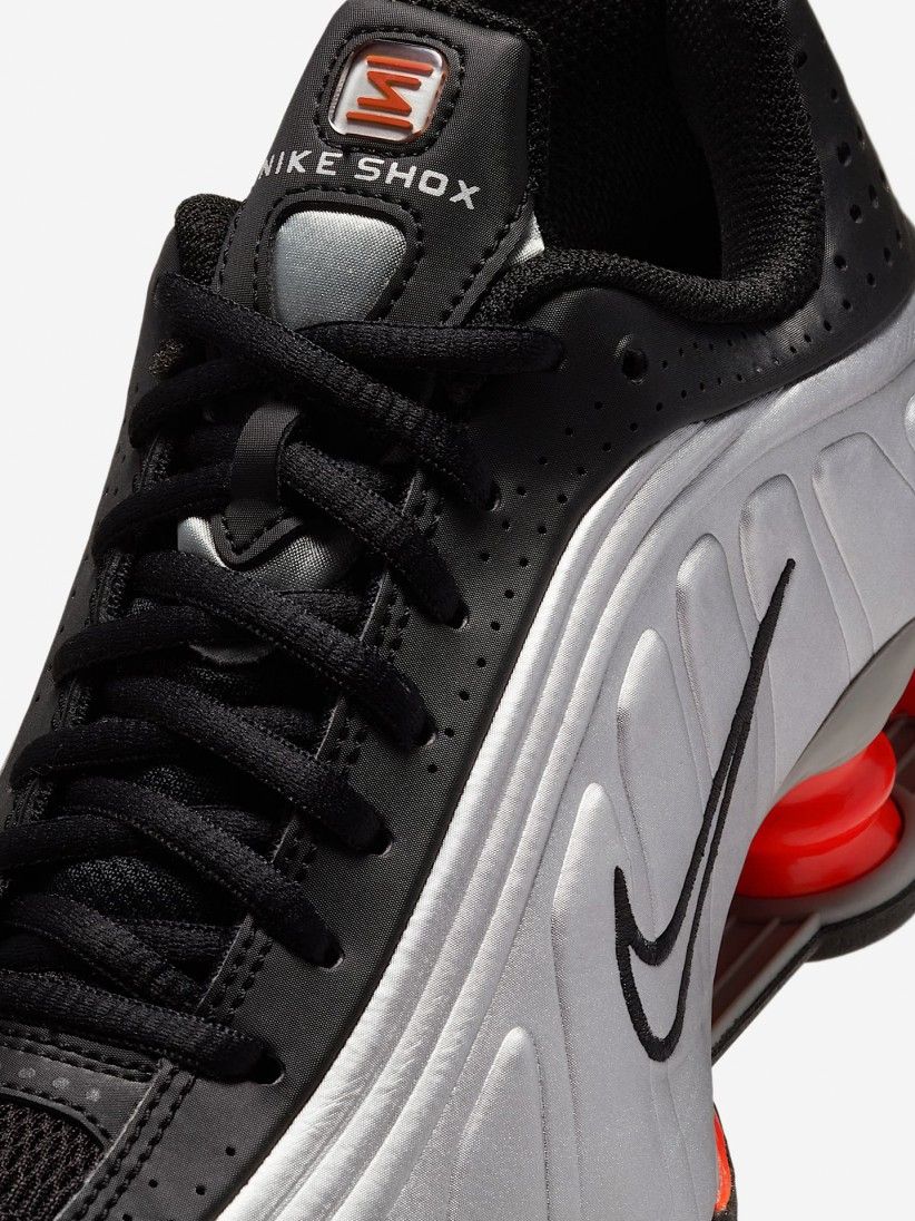 Sapatilhas Nike Shox R4 Prateadas e Pretas Jnior
