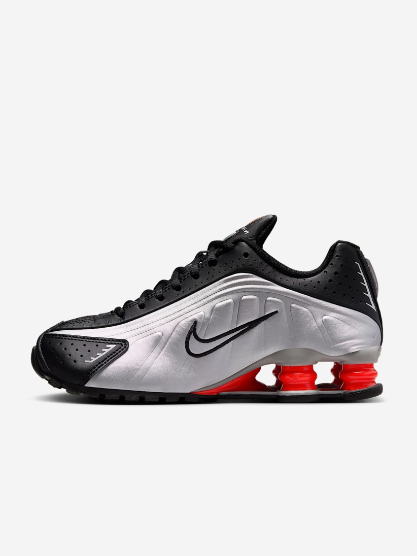 Sapatilhas Nike Shox R4 Prateadas e Pretas Jnior