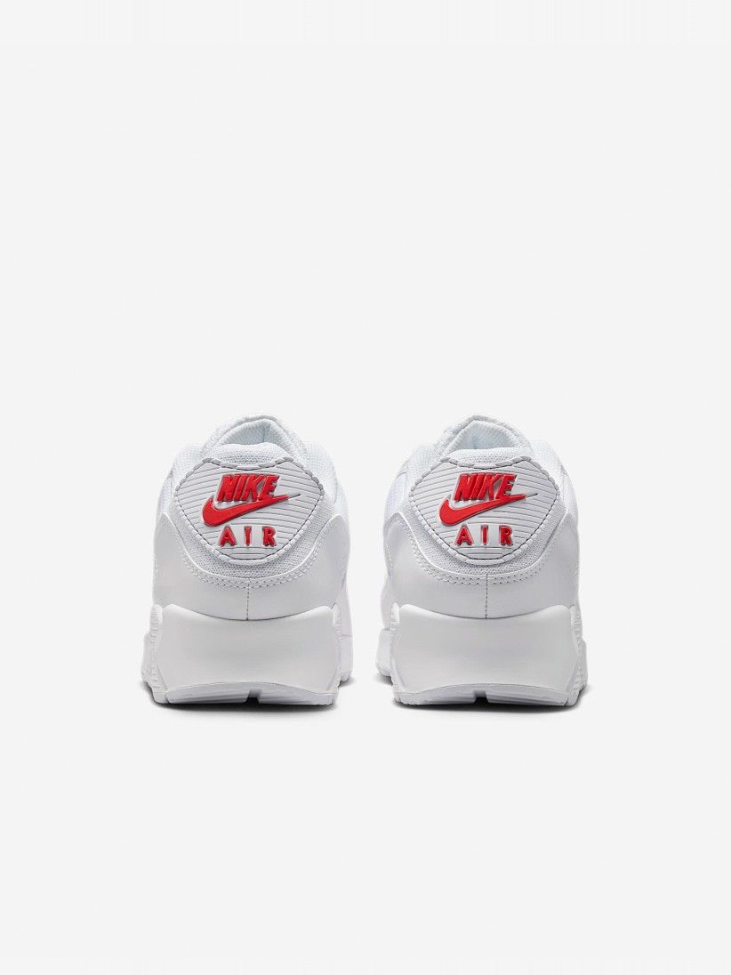 Zapatillas Nike Air Max 90 Blancas y Rojas Para Hombre
