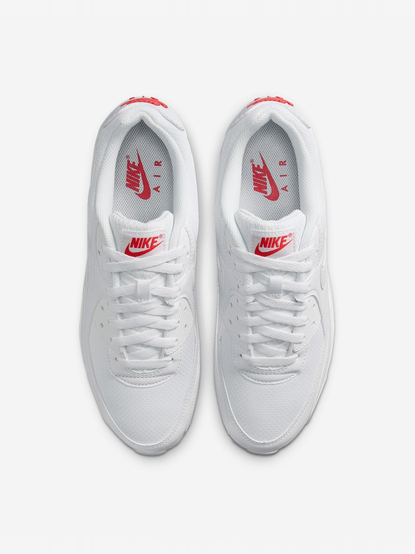 Zapatillas Nike Air Max 90 Blancas y Rojas Para Hombre