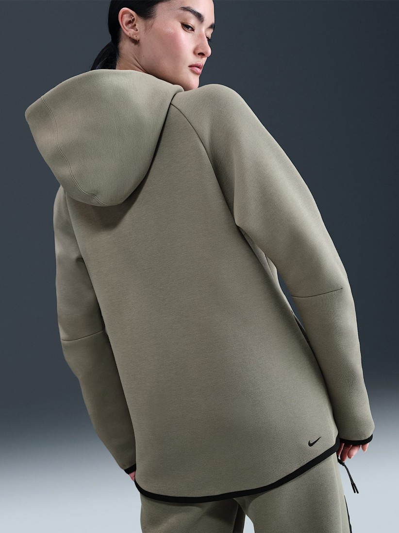 Chaqueta con Capucha Nike Sportswear Tech Fleece Windrunner Verde Para Mujer