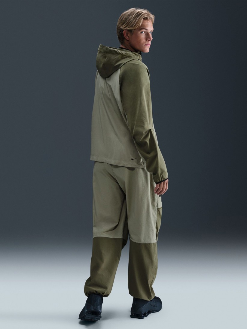 Nike Tech Woven Green Hooded Windbreaker Jacket For Men