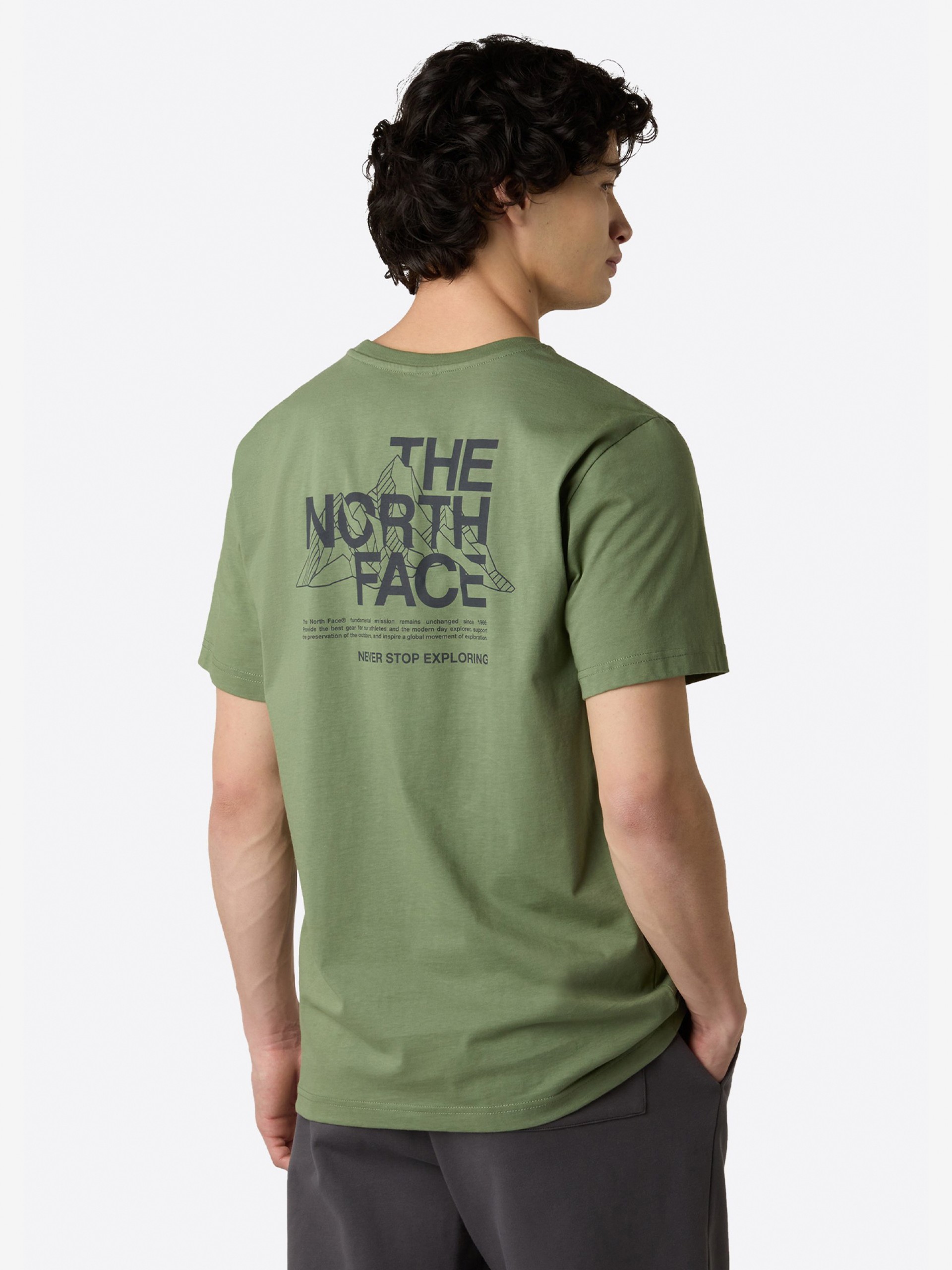 T-shirt The North Face Mountain Sketch Verde