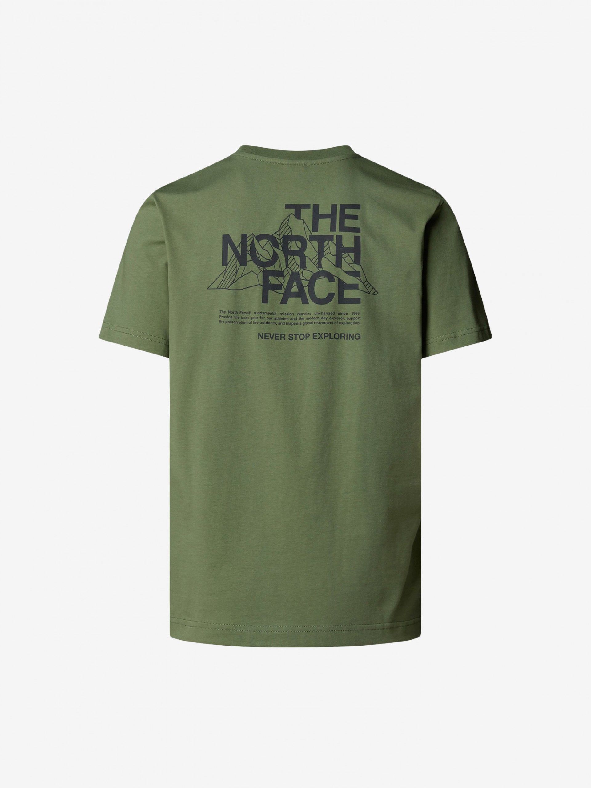 T-shirt The North Face Mountain Sketch Verde