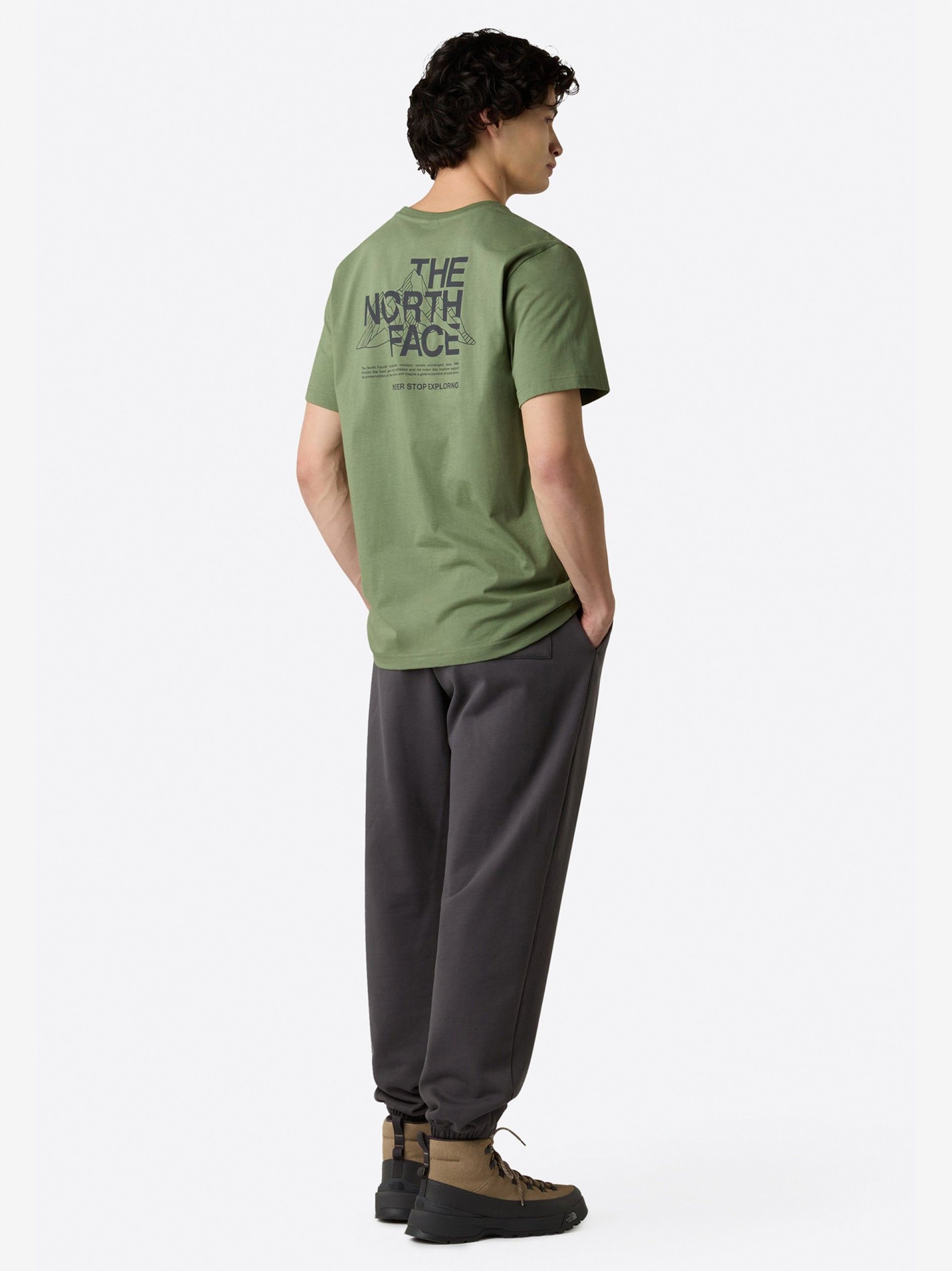 T-shirt The North Face Mountain Sketch Verde