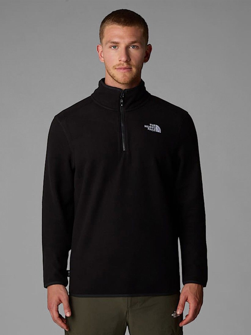 Camisola com Fecho The North Face Glacier Fleece Preta