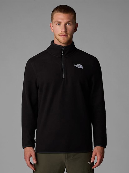 Camisola com Fecho The North Face Glacier Fleece Preta