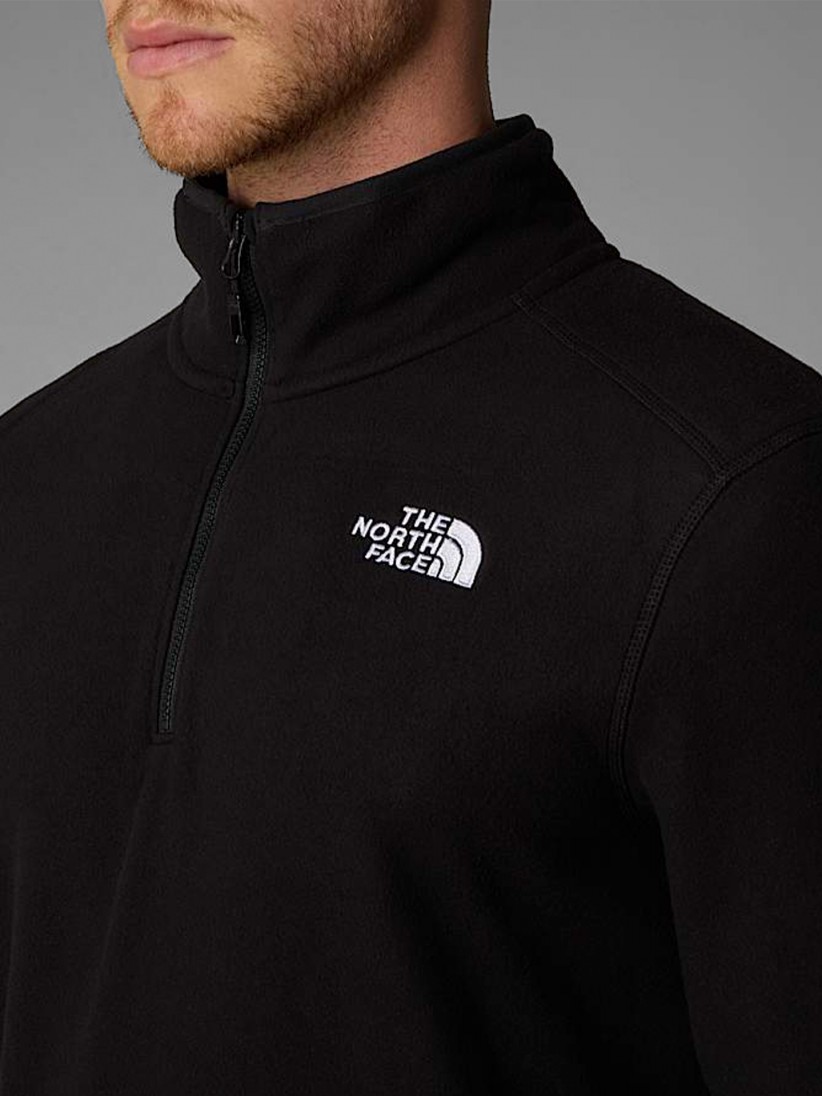 Camisola com Fecho The North Face Glacier Fleece Preta