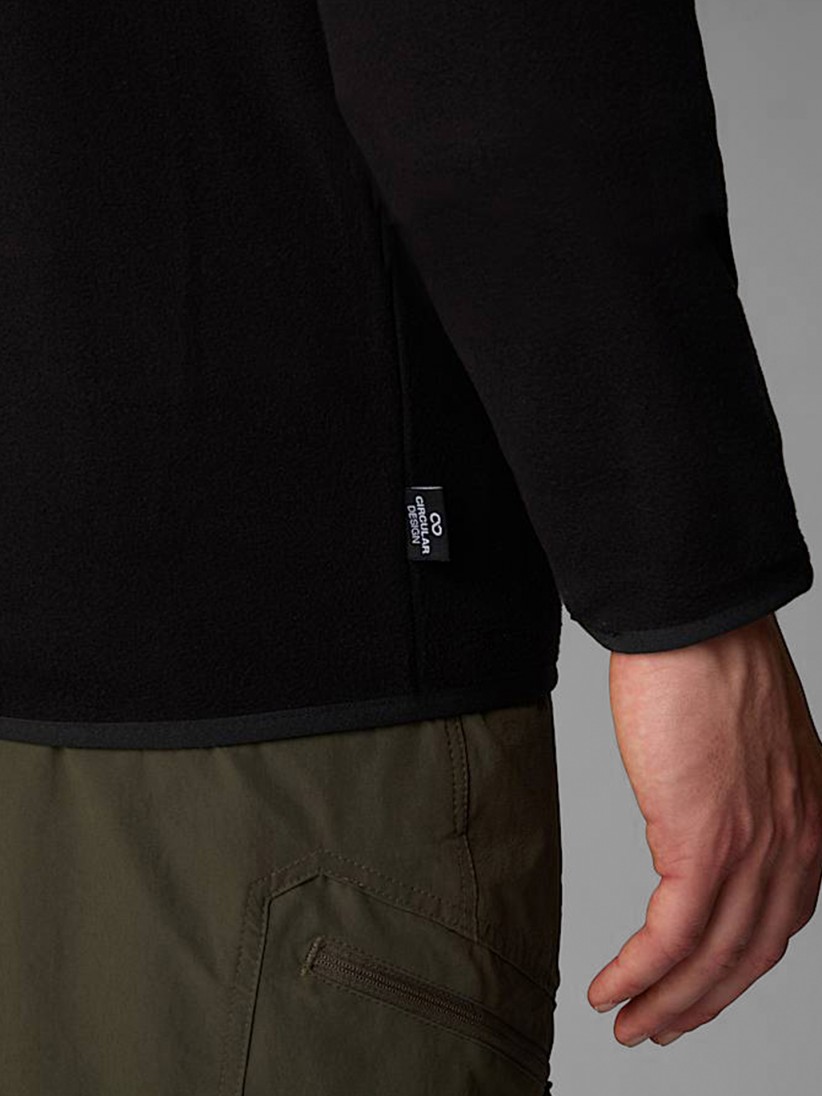 Camisola com Fecho The North Face Glacier Fleece Preta